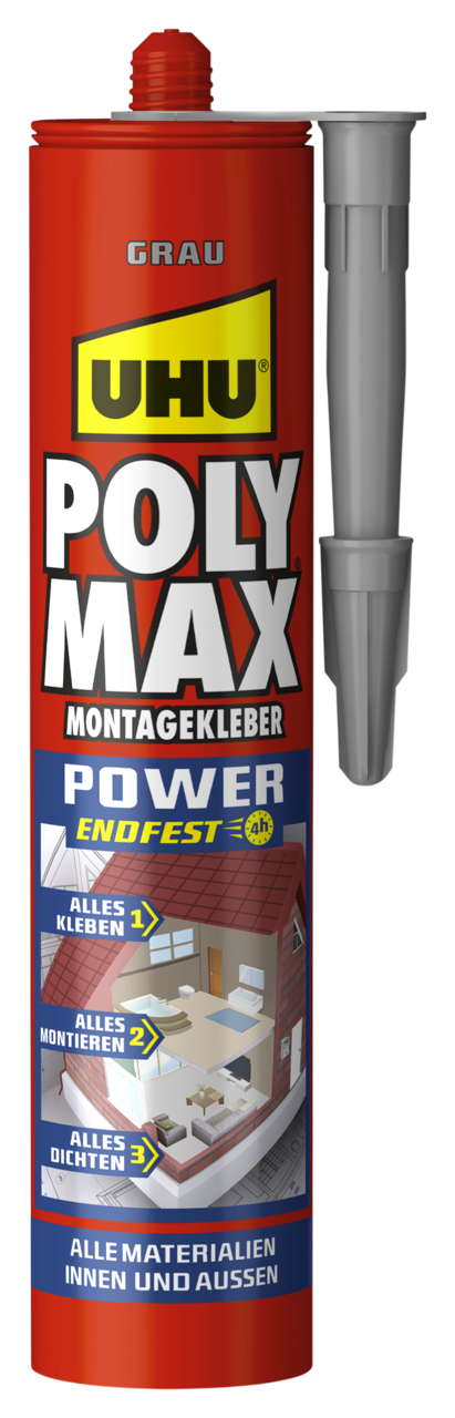 Uhu POLY MAX Montagekleber POWER, grau Kartusche Uhu POLY MAX Montagekleber POWER, grau Kartusche