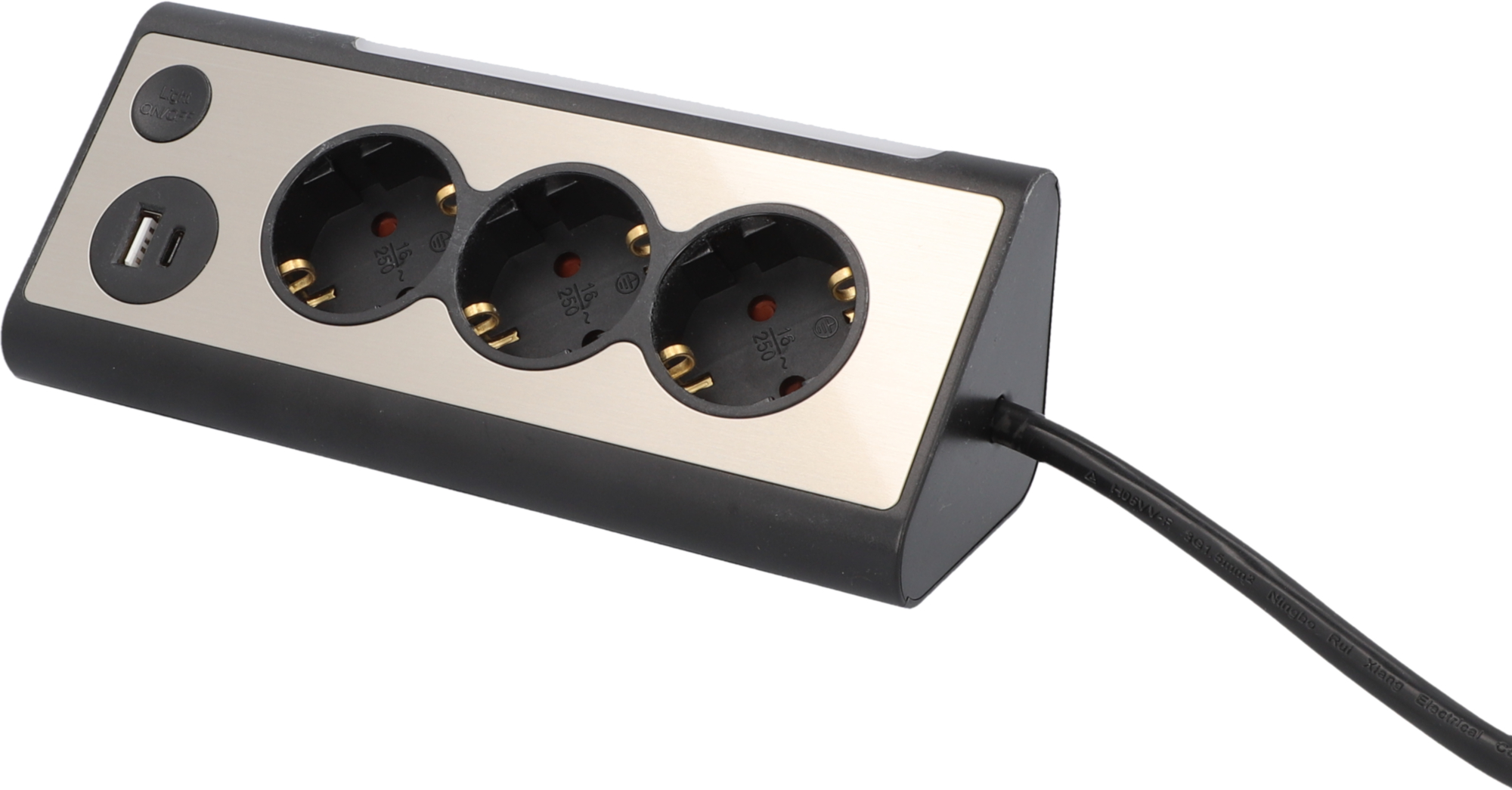 Unitec Steckdosenleiste 3-fach Schutzkontakt USB A/C mit Touch-Schalter Unitec Steckdosenleiste 3-fach Schutzkontakt USB A/C mit Touch-Schalter