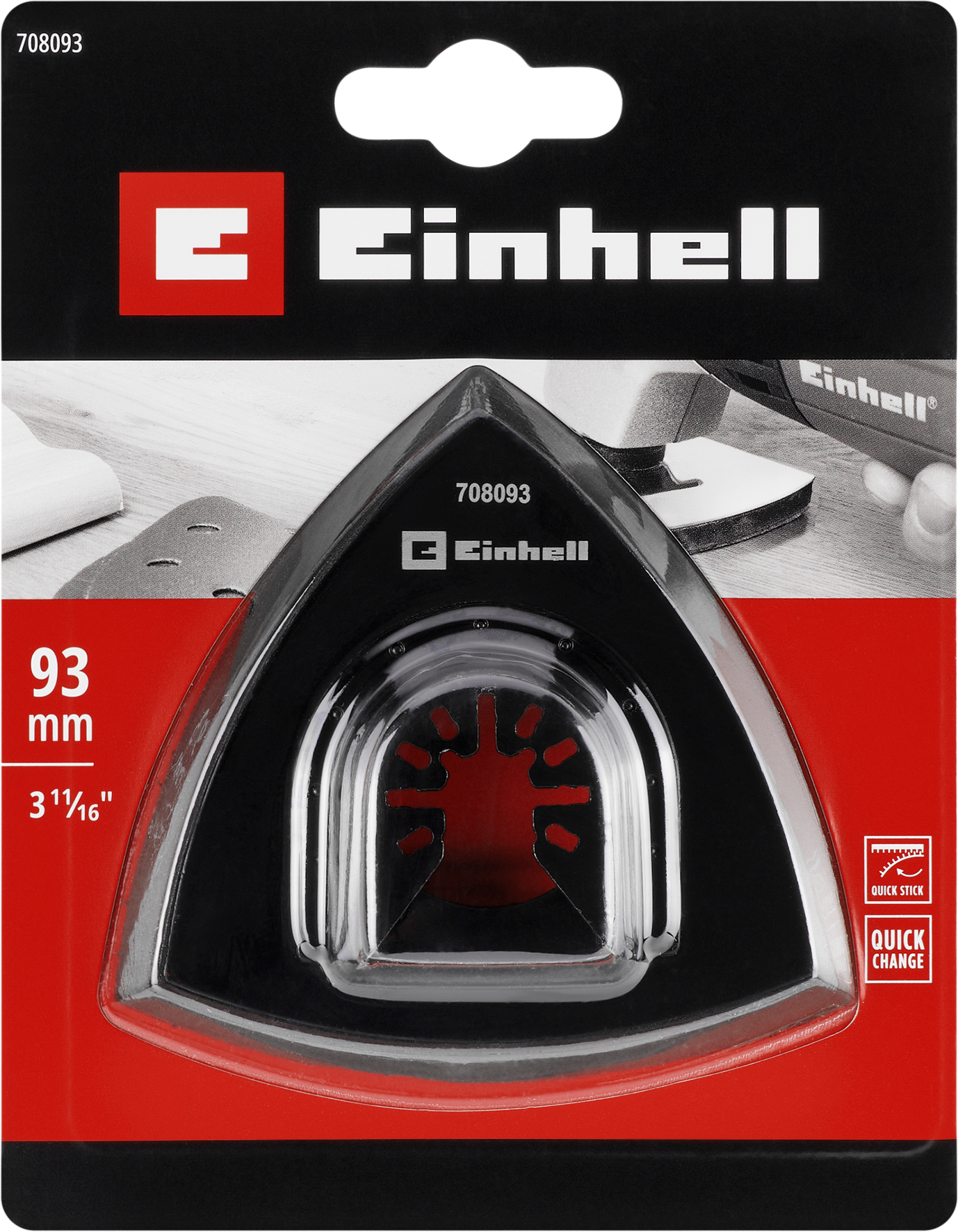 Einhell Quick-Stick-Trägerplatte mit Universalaufnahme, Ø 93 mm