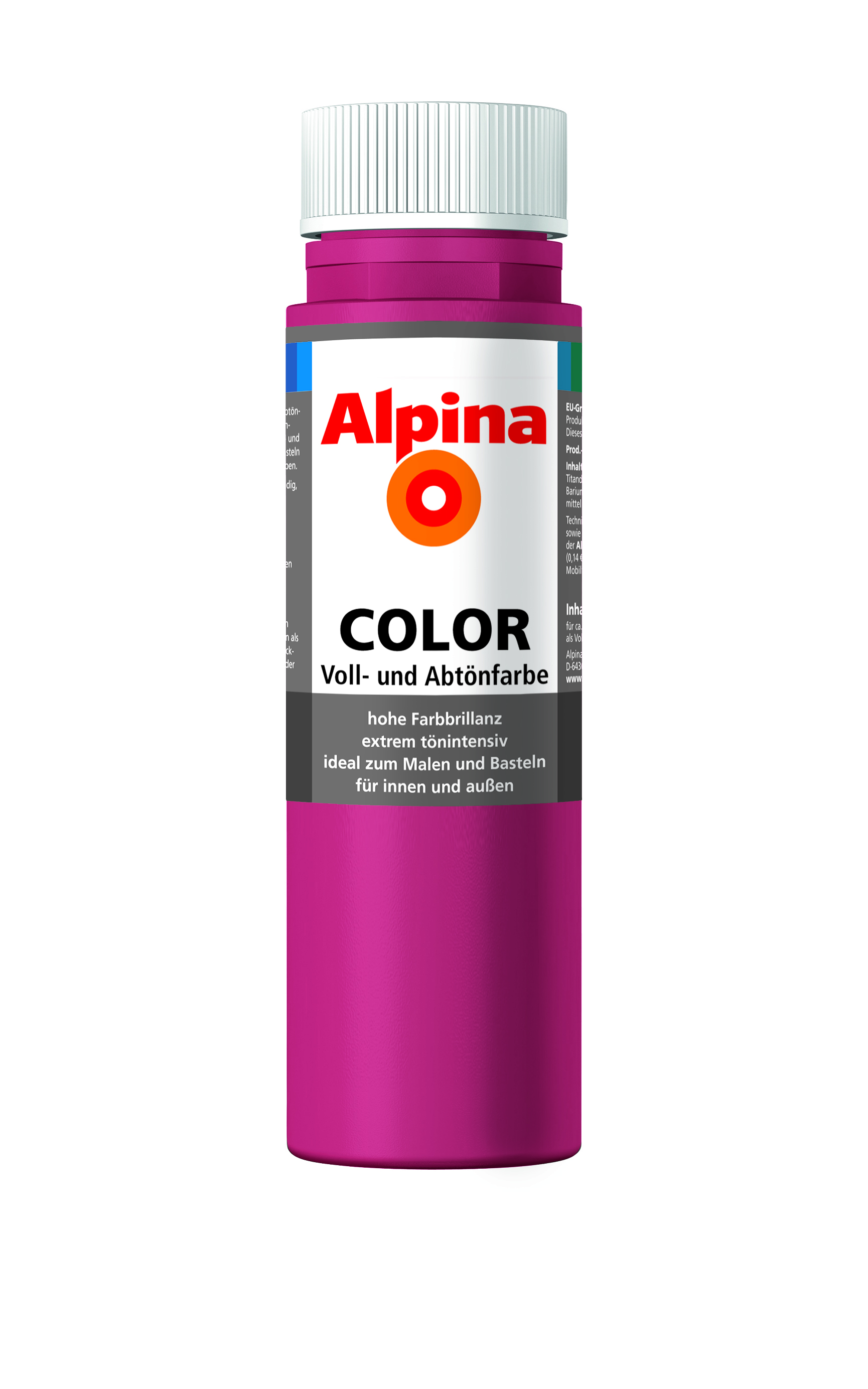4001244707263_Alpina_Color_250ml_ShockingPink Alpina Color Voll- und Abtönfarbe Shocking Pink, 250ml