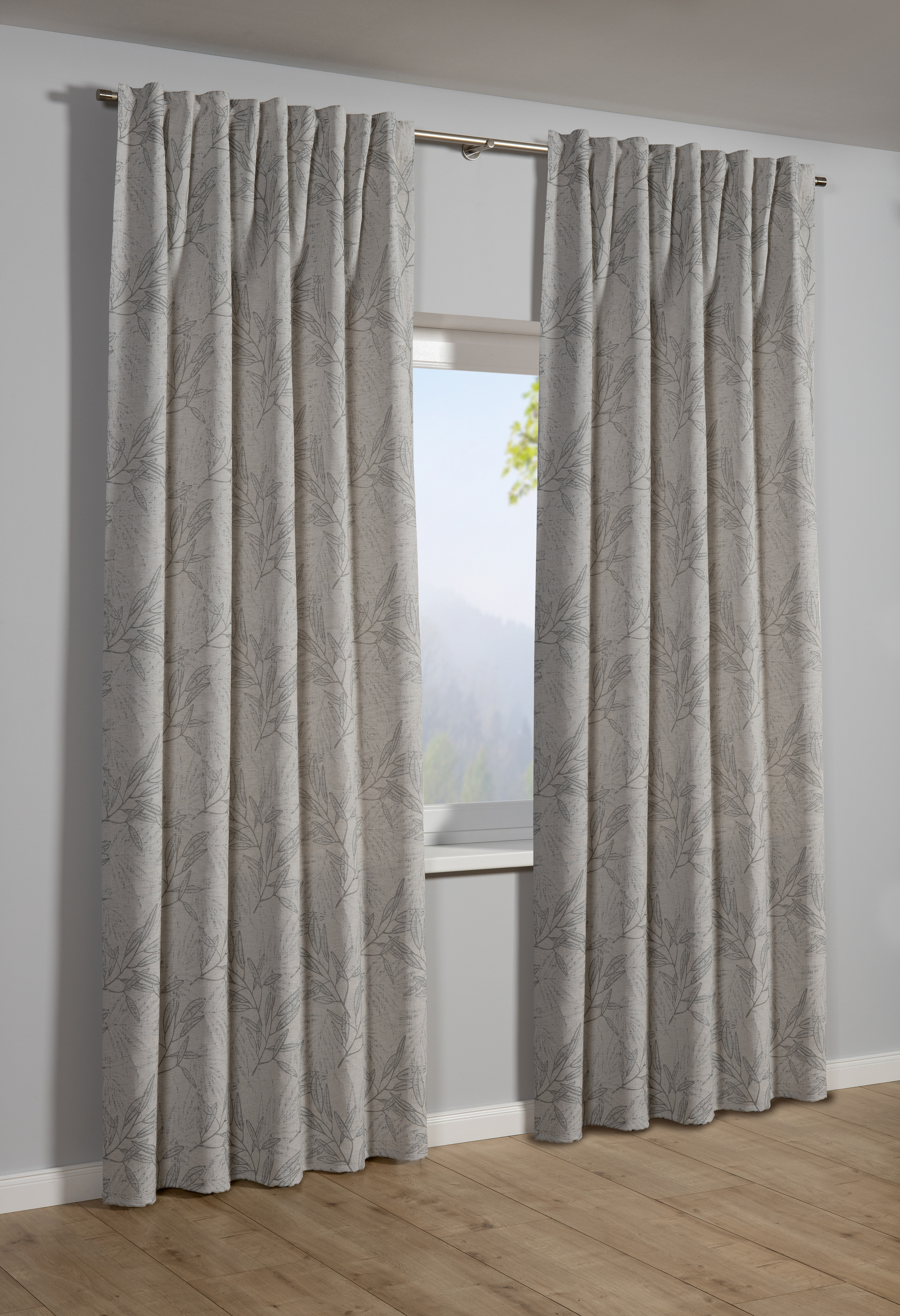 Sehlbach Schal mit Gardinenband dunkelgrün, 135 x 245 cm Sehlbach Schal mit Gardinenband dunkelgrün, 135 x 245 cm