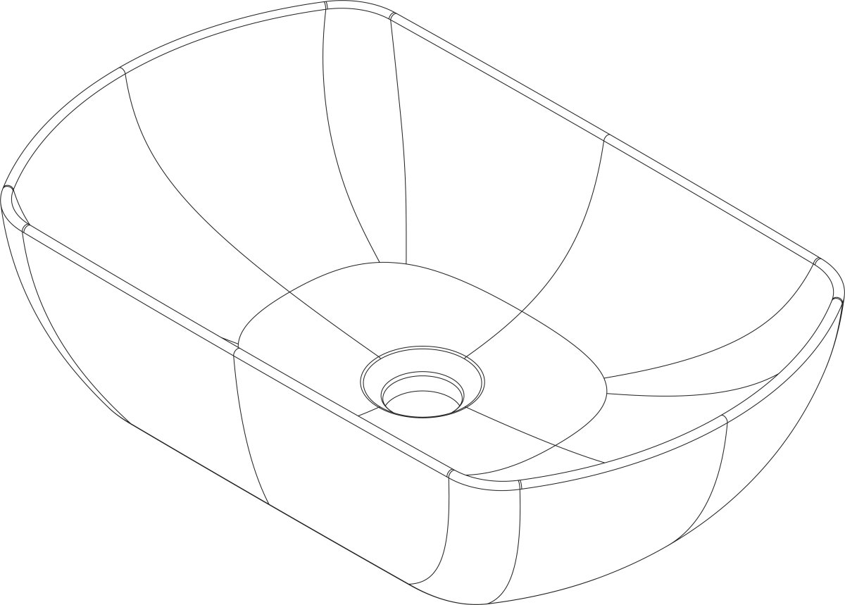 Fackelmann Aufsatzbecken Keramik 500 x 118 x 310 mm, anthrazit, oval