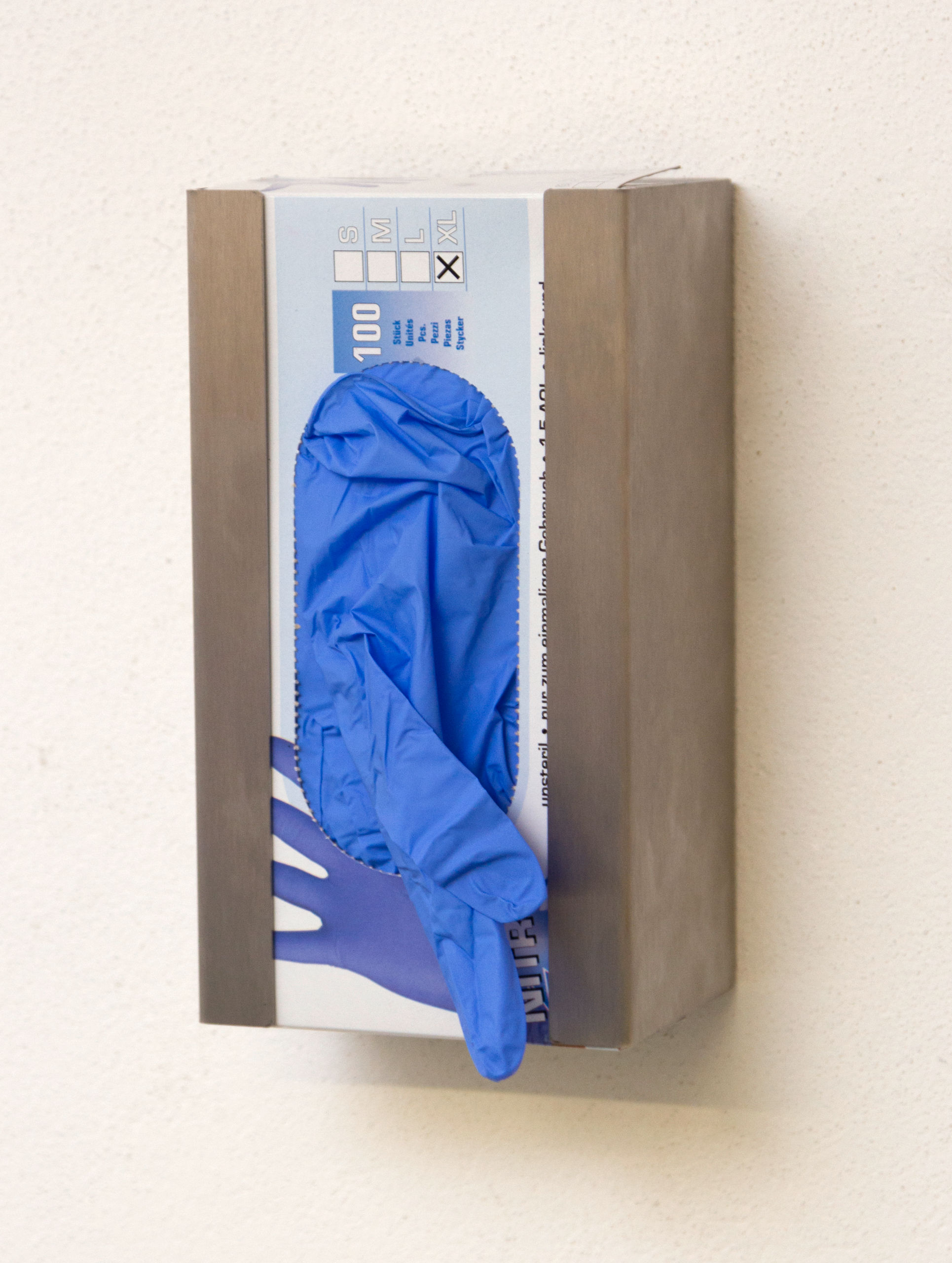 Kerbl Wandhalter für Einmalhandschuhe aus Edelstahl, mit Feder