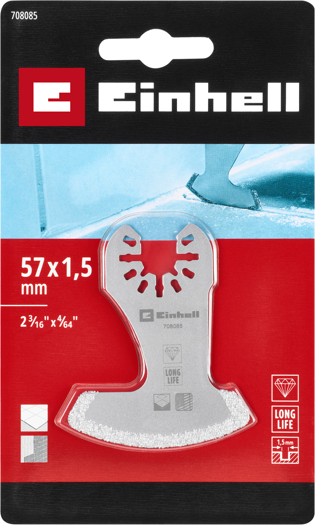 Einhell Diamant-Segmentmesser mit Universalaufnahme, 57 mm