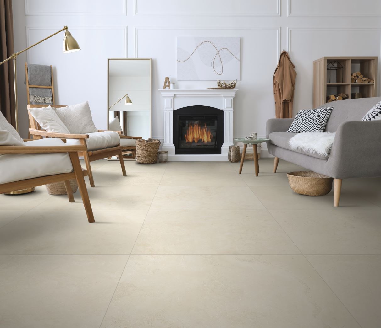 I.Tiles Rektifiziertes FSZ Apulia Beige Steinoptik, 60 x 120 cm
