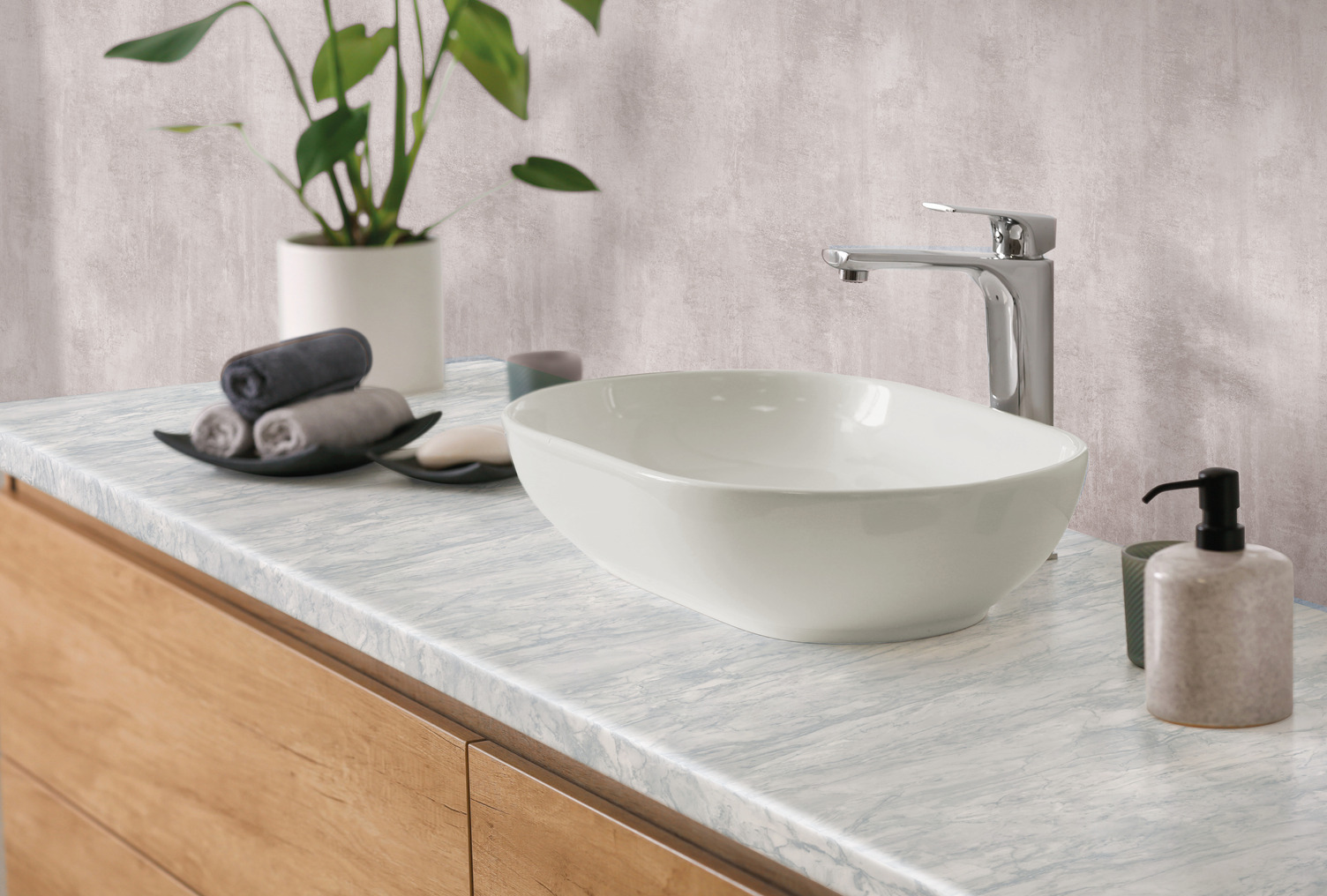 d-c-fix Wandbelag Ceramics Natural Concrete KR, 67,5 x 400 cm d-c-fix Wandbelag Ceramics Natural Concrete KR, 67,5 x 400 cm