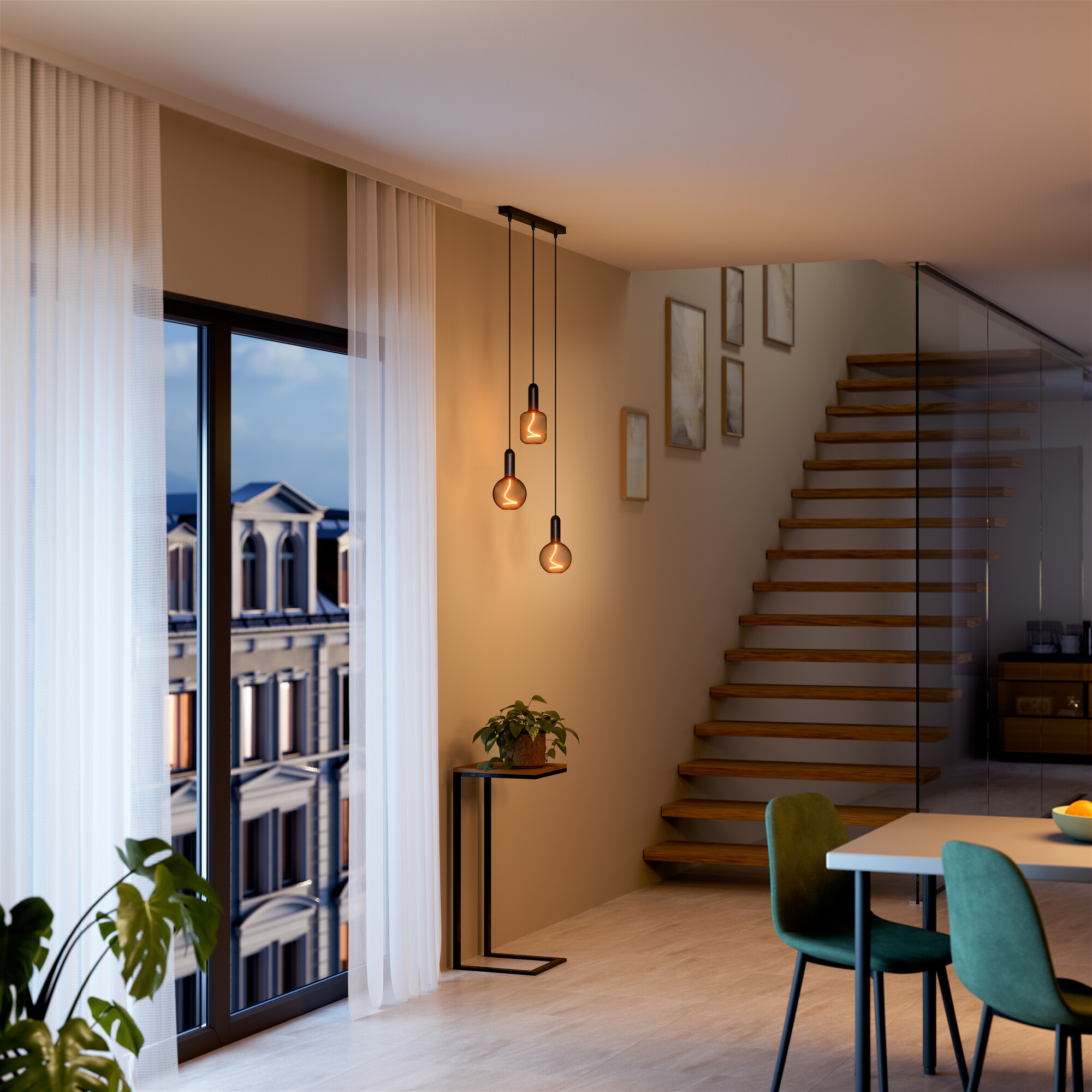 Osram LED Leuchte Globe, schwarz, warmweiß, E27