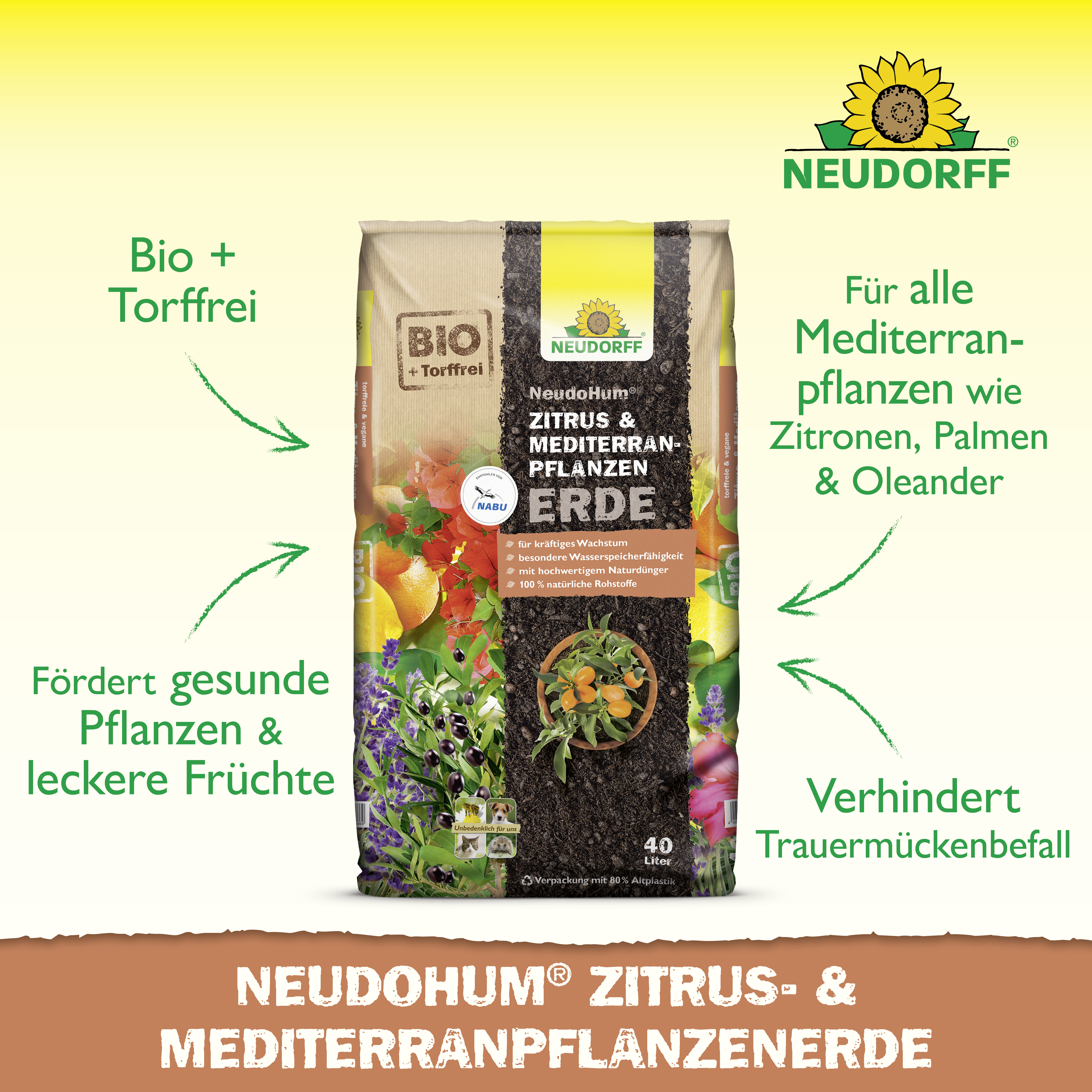 Neudorff NeudoHum Zitrus & MediterranpflanzenErde