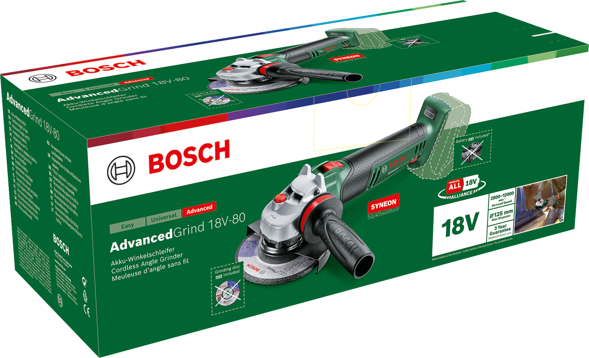 Bosch Akku-Winkelschleifer AdvancedGrind 18V-80 Bosch Akku-Winkelschleifer AdvancedGrind 18V-80