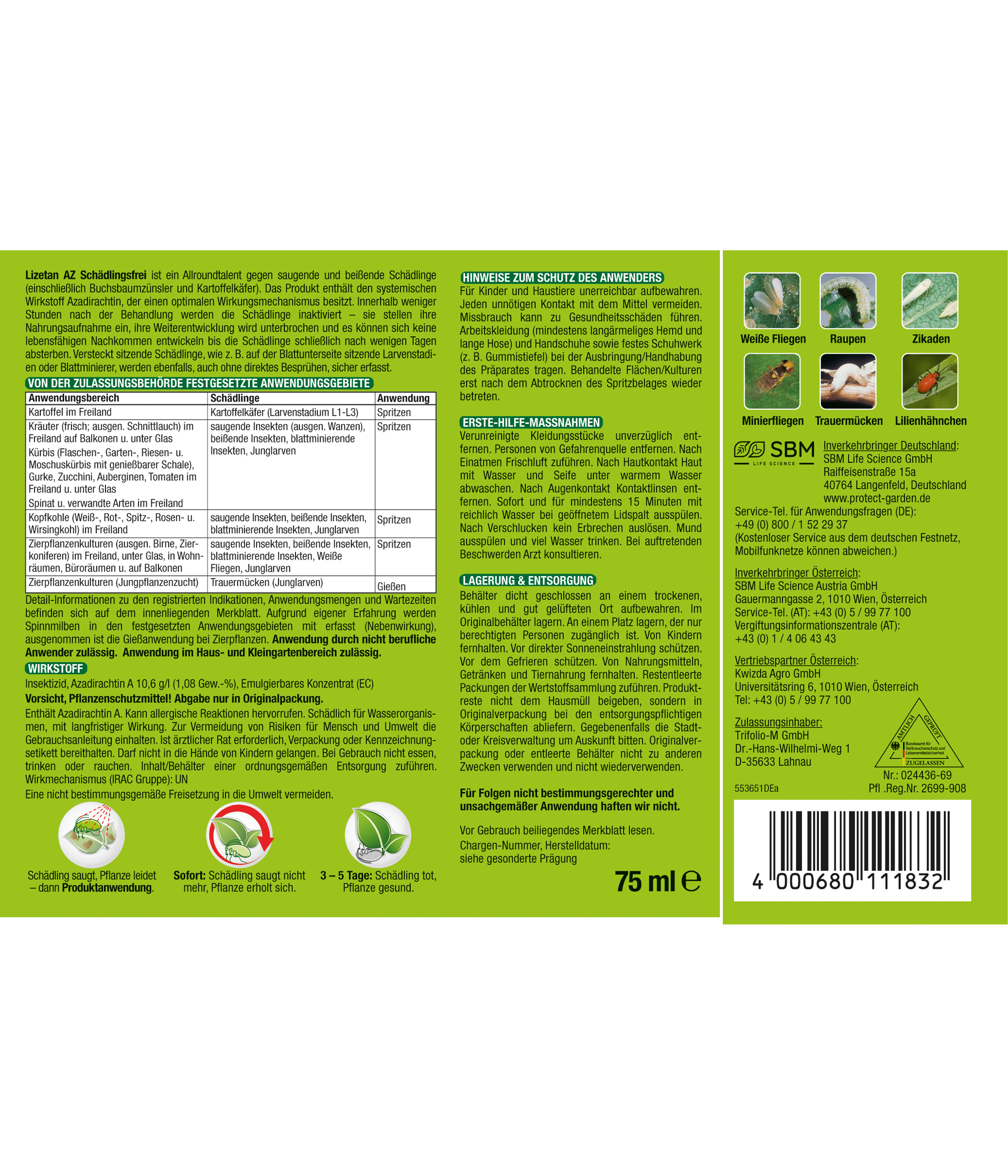 329325-1 Protect Garden Lizetan AZ Schädlingsfrei, 75 ml
