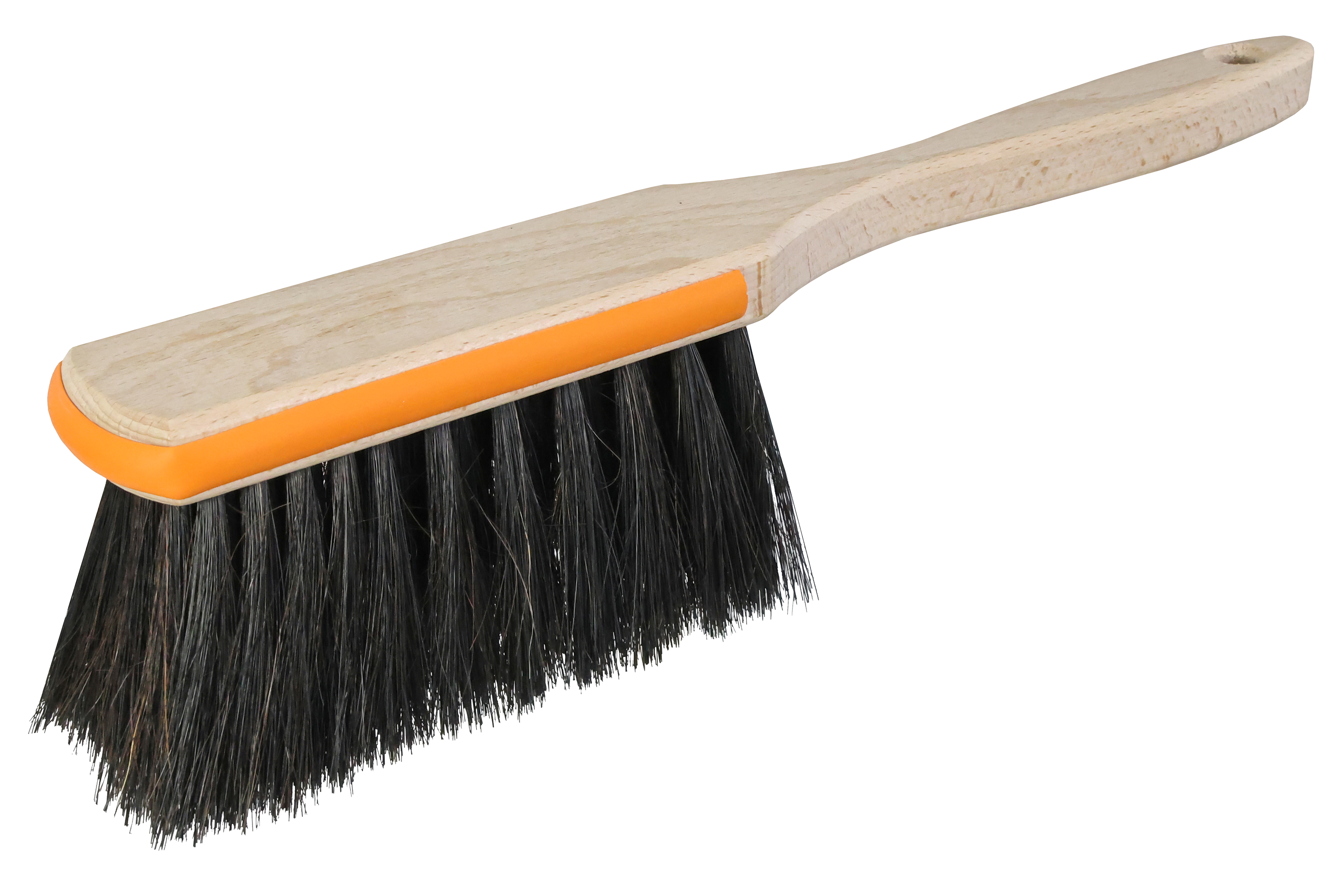 Bürstenmann Handfeger FSC®-Holz,  Möbelschutzkante, Orange Haarmischung (L 30 cm)
