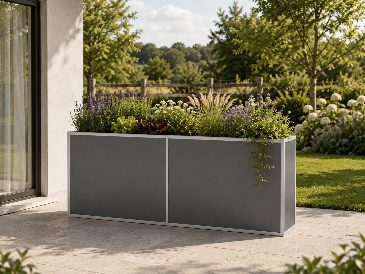 KGT Aluminium-Hochbeet 210, 45er Tiefe, Profilsystem "pressblank"