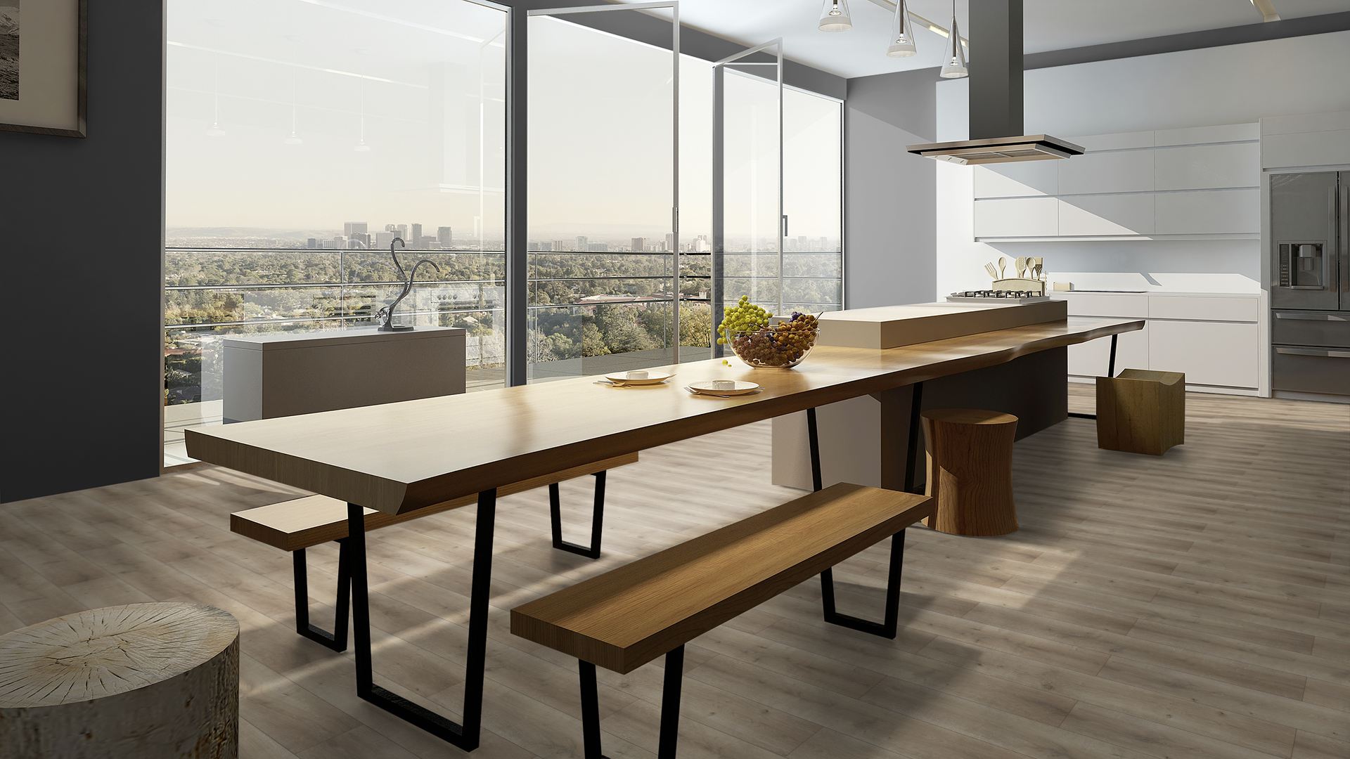 740720_12 Classen Laminatboden Waterresistent Oak Light Grey Brown