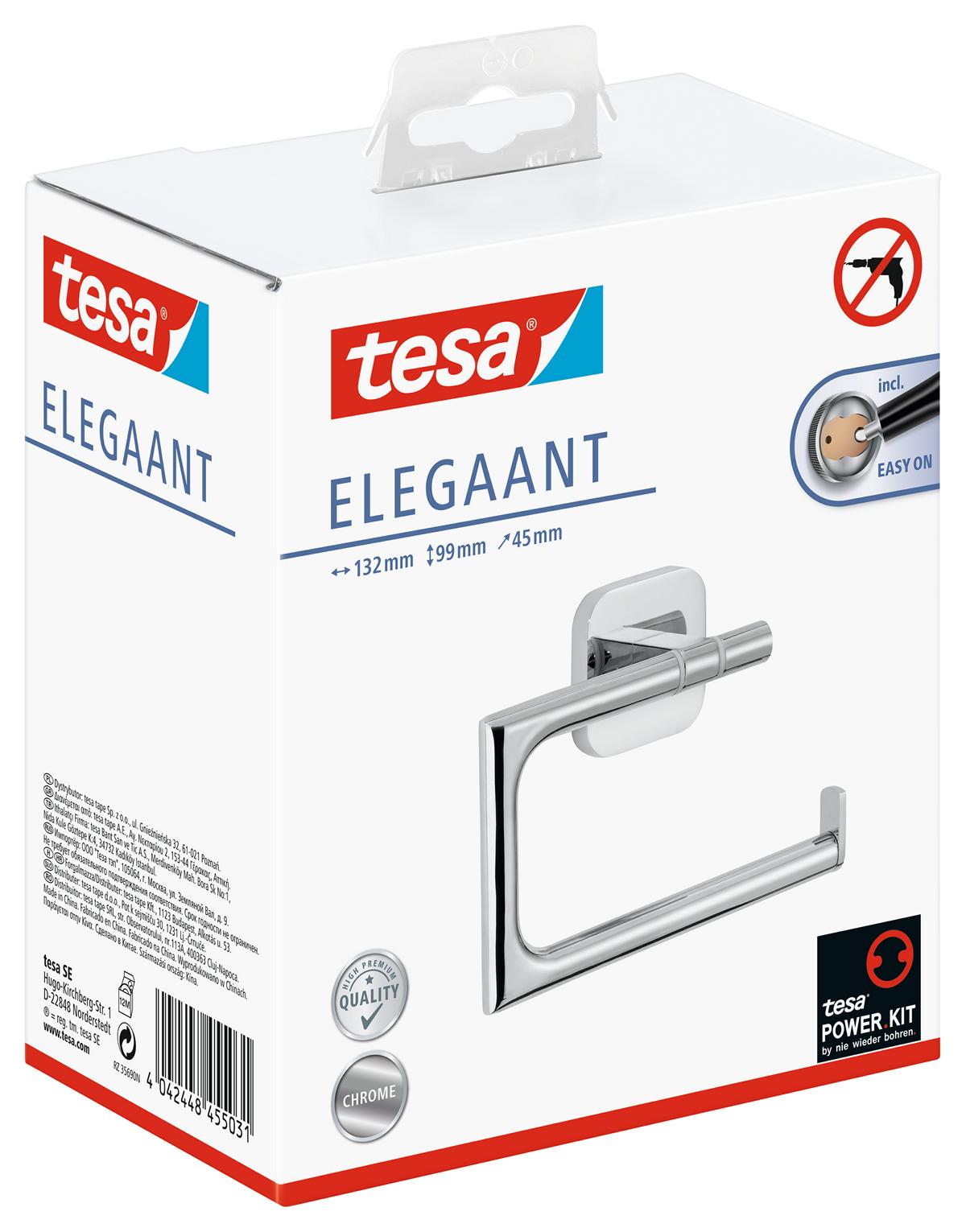 tesa Elegaant Toilettenrollenhalter, ohne Deckel