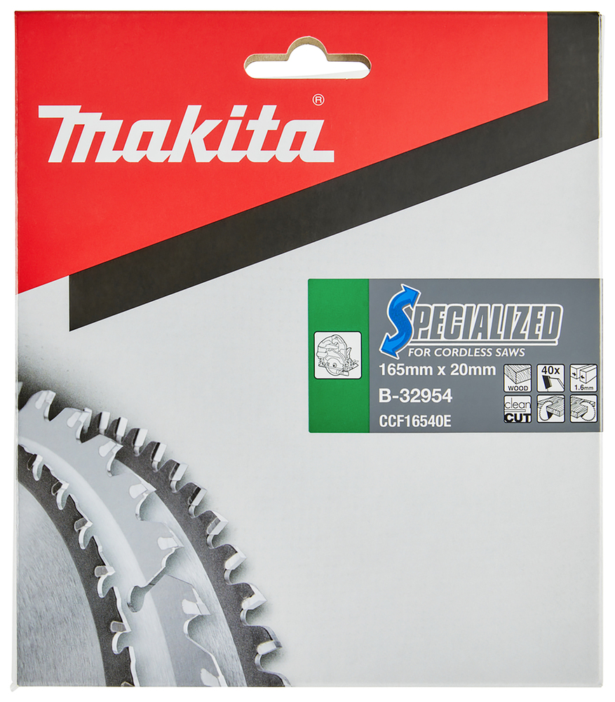 Makita SPECIALIZED Sägeblatt,165x20x40Z Makita SPECIALIZED Sägeblatt,165x20x40Z