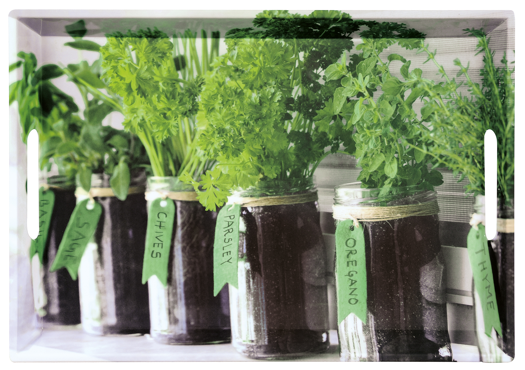 Kesper Serviertablett, Motiv: Herbs, 50 x 35 x 4,5 cm