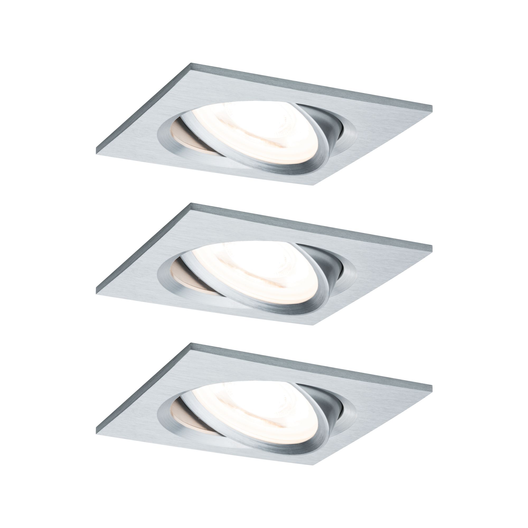 529427_93456fr01 PAULMANN EINBAULEUCHTE 3X6,5W 2700K ECKIG SCHWENKBAR ALU