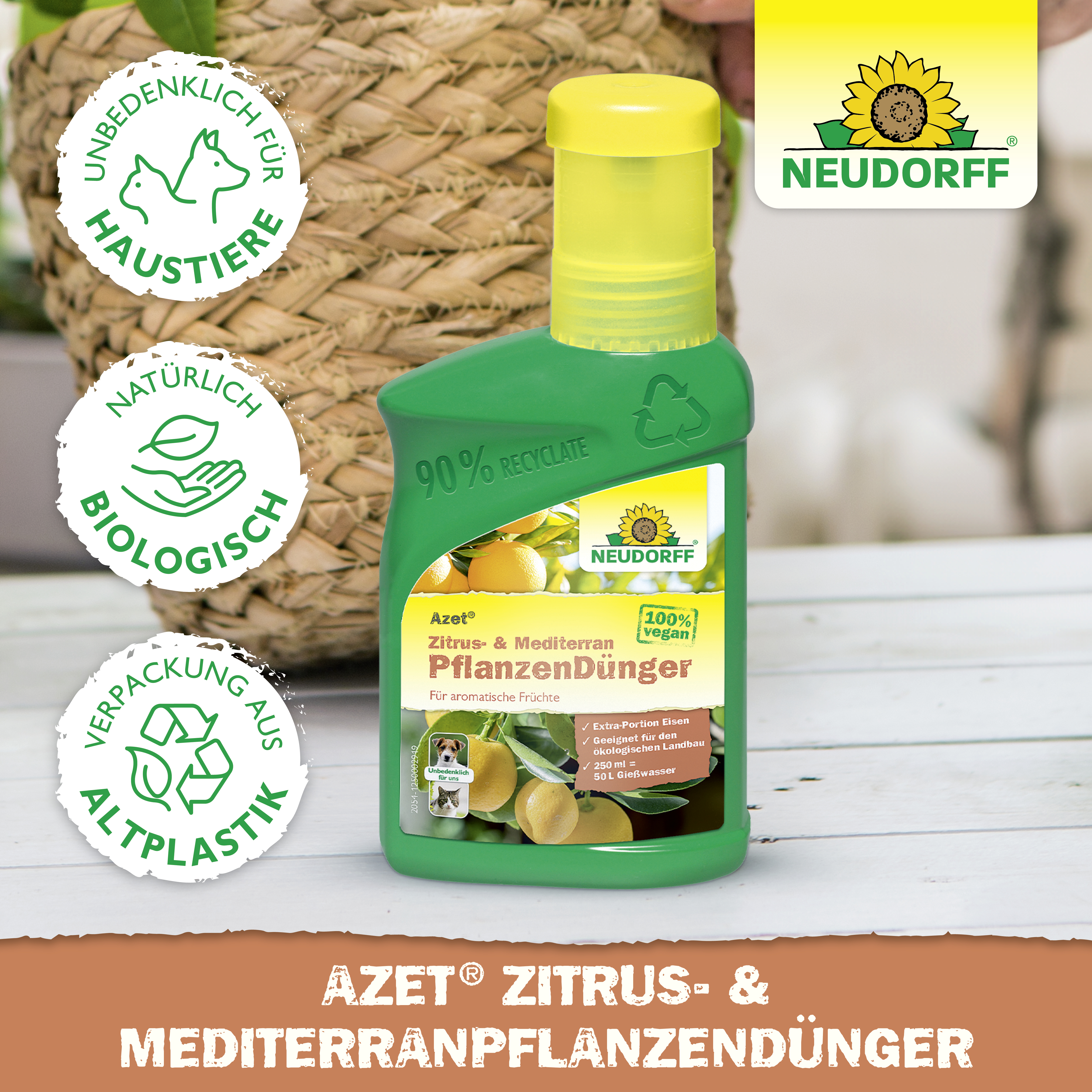 Neudorff Azet Zitrus- & MediterranpflanzenDünger, 250 ml