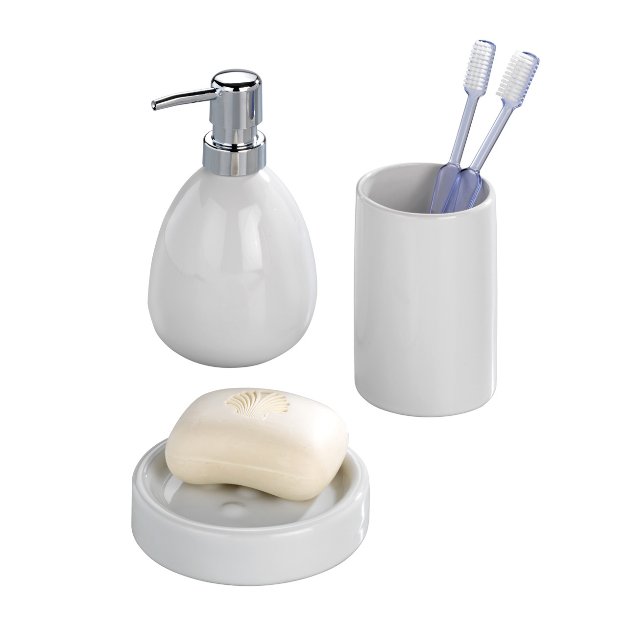 502444-Zahnputzbecher-Mod-Polaris-white_FS_03 WENKO KERAMIK ZAHNPUTZBECHER POLARIS WEIß