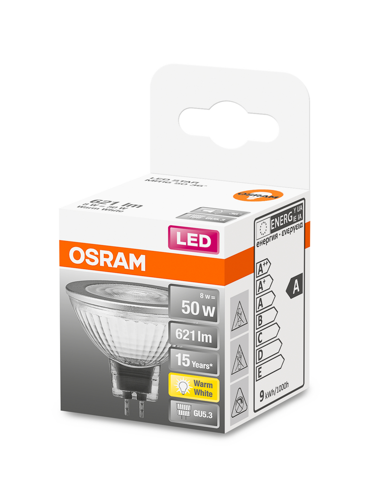 4058075433762_Packaging_image OSRAM LEUCHTMITTEL LED STAR MR16 12 V 50 36° 8 W/2700K
