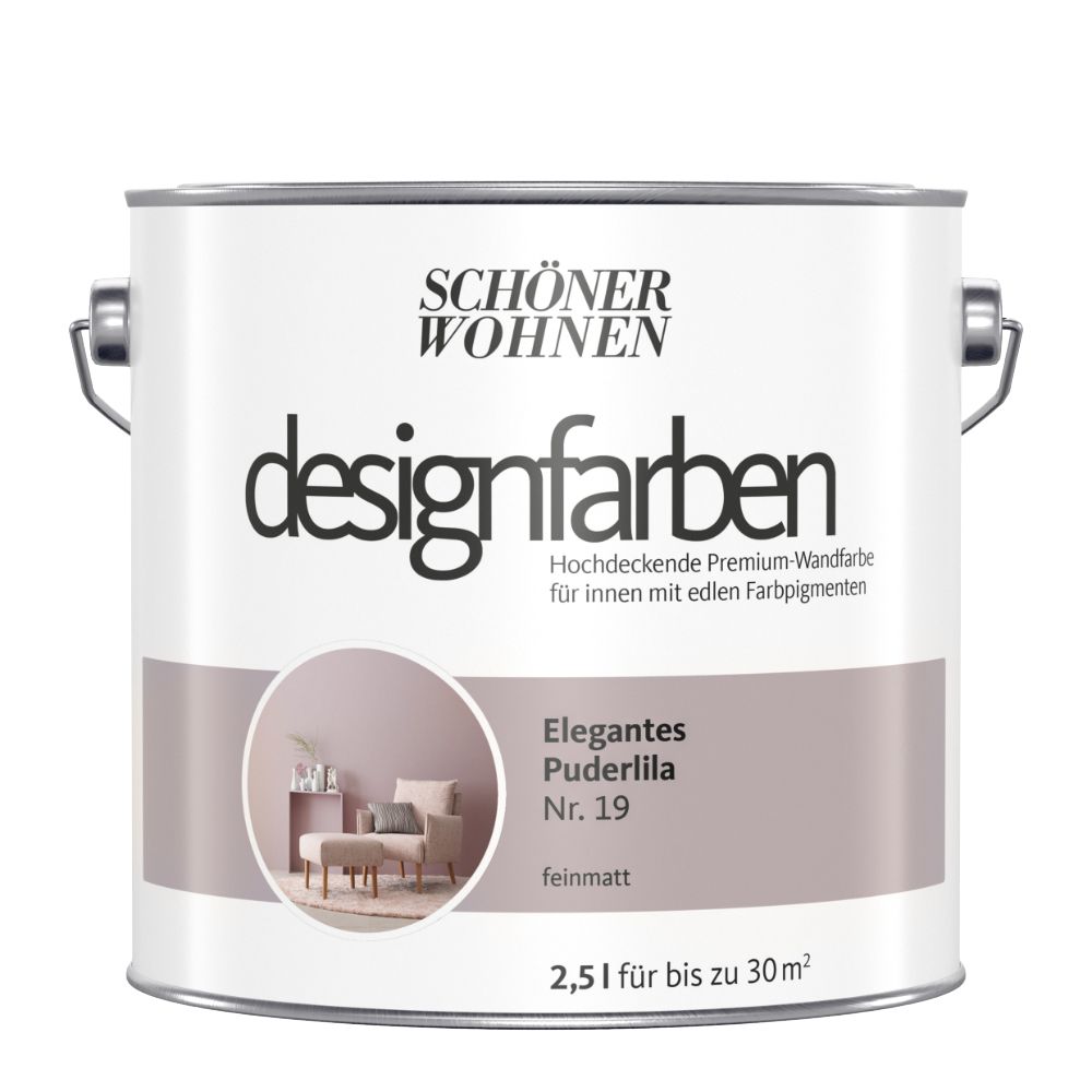 Schöner Wohnen Designfarbe, elegantes Puderrosa, 2,5L Schöner Wohnen Designfarbe, elegantes Puderrosa, 2,5L