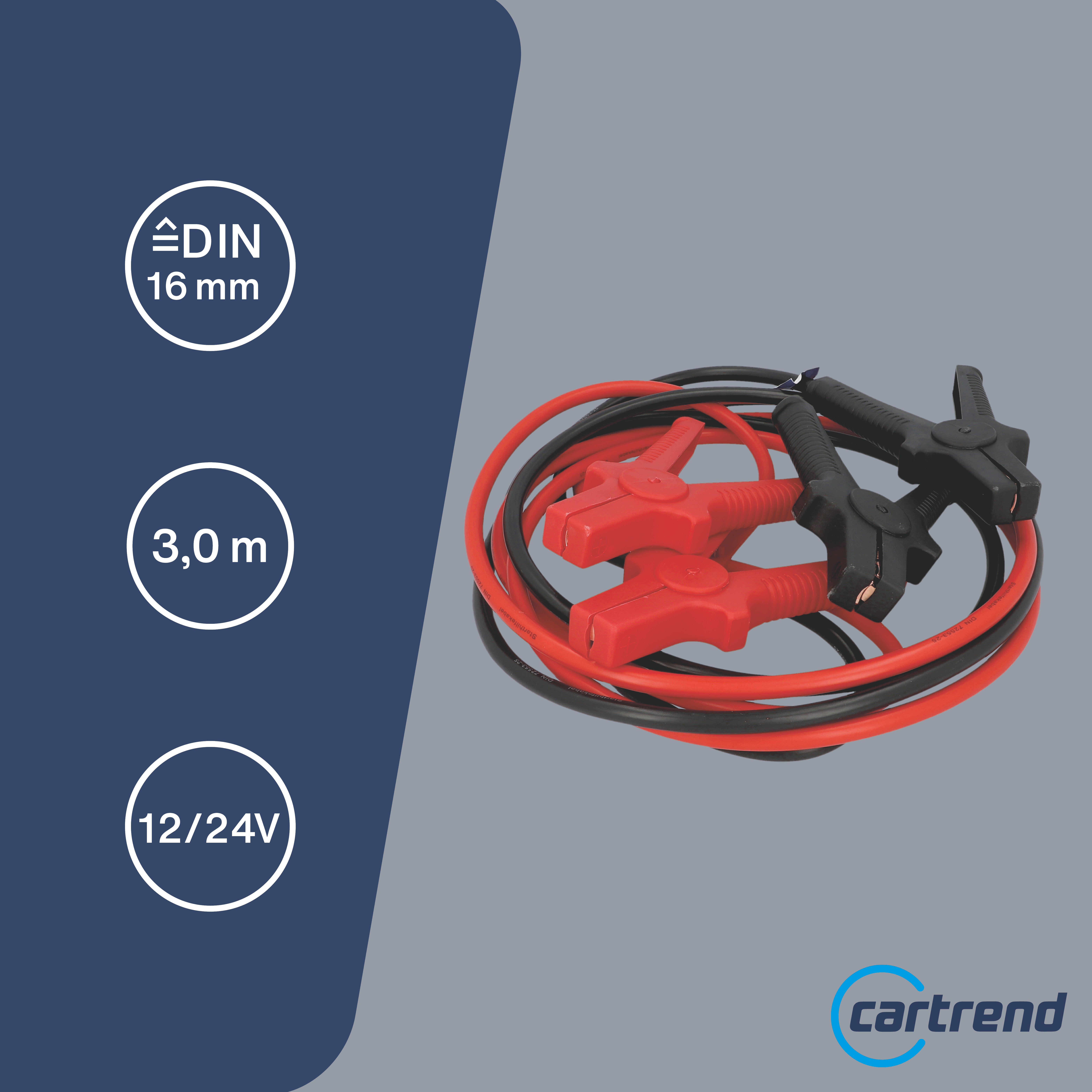 Cartrend Starthilfekabel Alu-Cu DIN16 220Amp