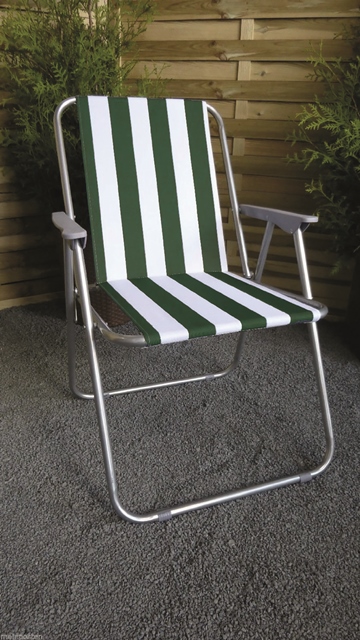 345802 Camping Klappstuhl Farbe Grün / Weiss