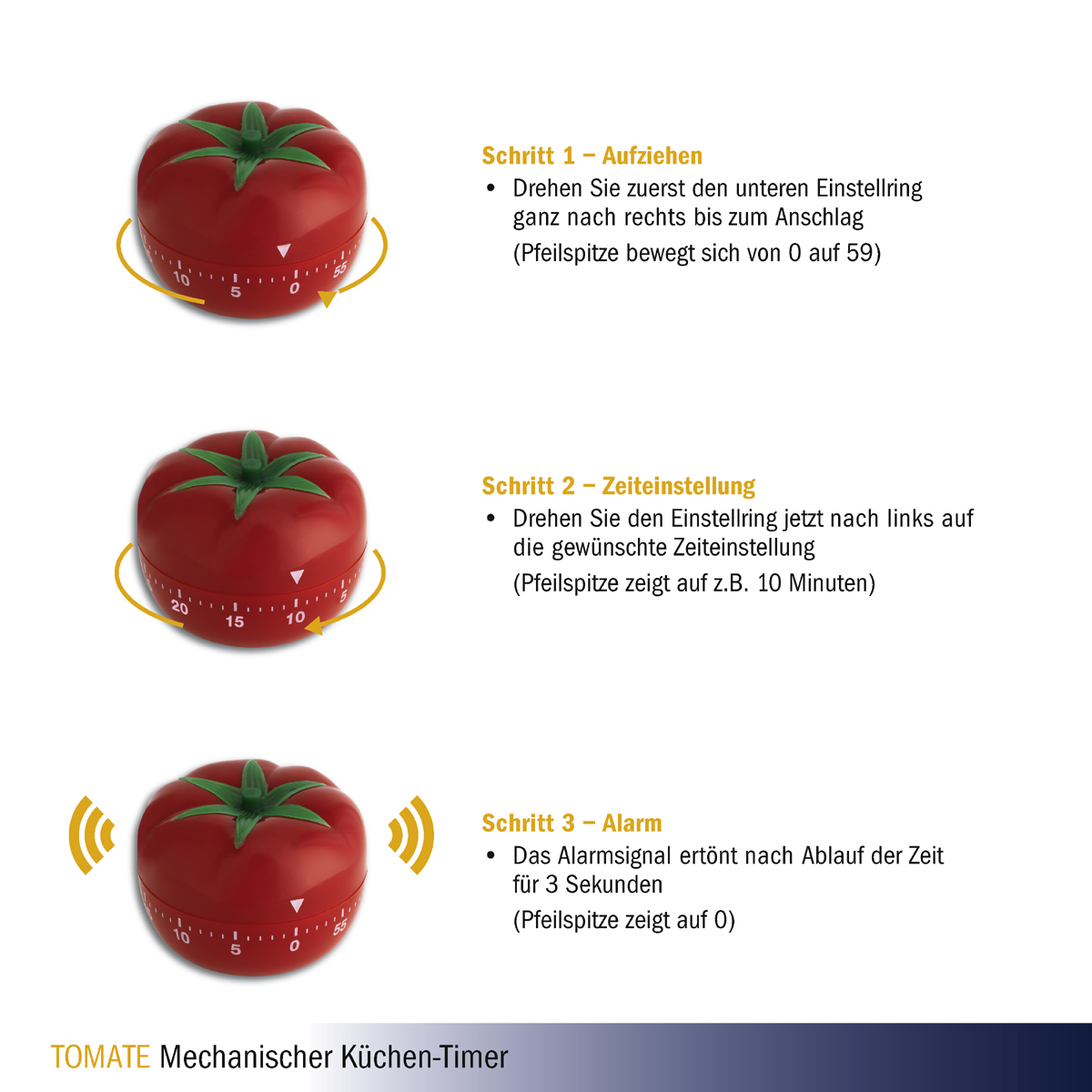 TFA Analoger Küchen-Timer Tomate