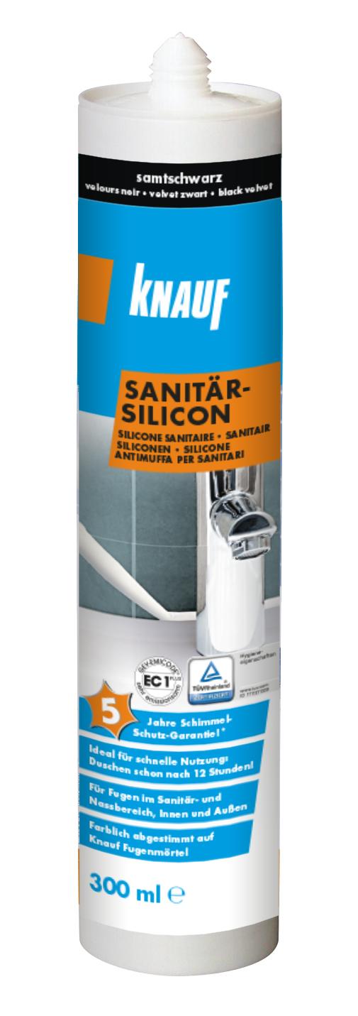 4006379096626_Sanit-r-Silicon-samtschwarz_Produkt Knauf Sanitär-Silicon, 300 ml