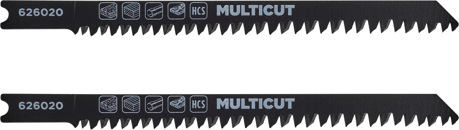 kwb Multicut HCS-Stichsägeblätter mit U-Schaft für Holz, progressiver Zahnteilung, mittelfein, 105 mm kwb Multicut HCS-Stichsägeblätter mit U-Schaft für Holz, progressiver Zahnteilung, mittelfein, 105 mm