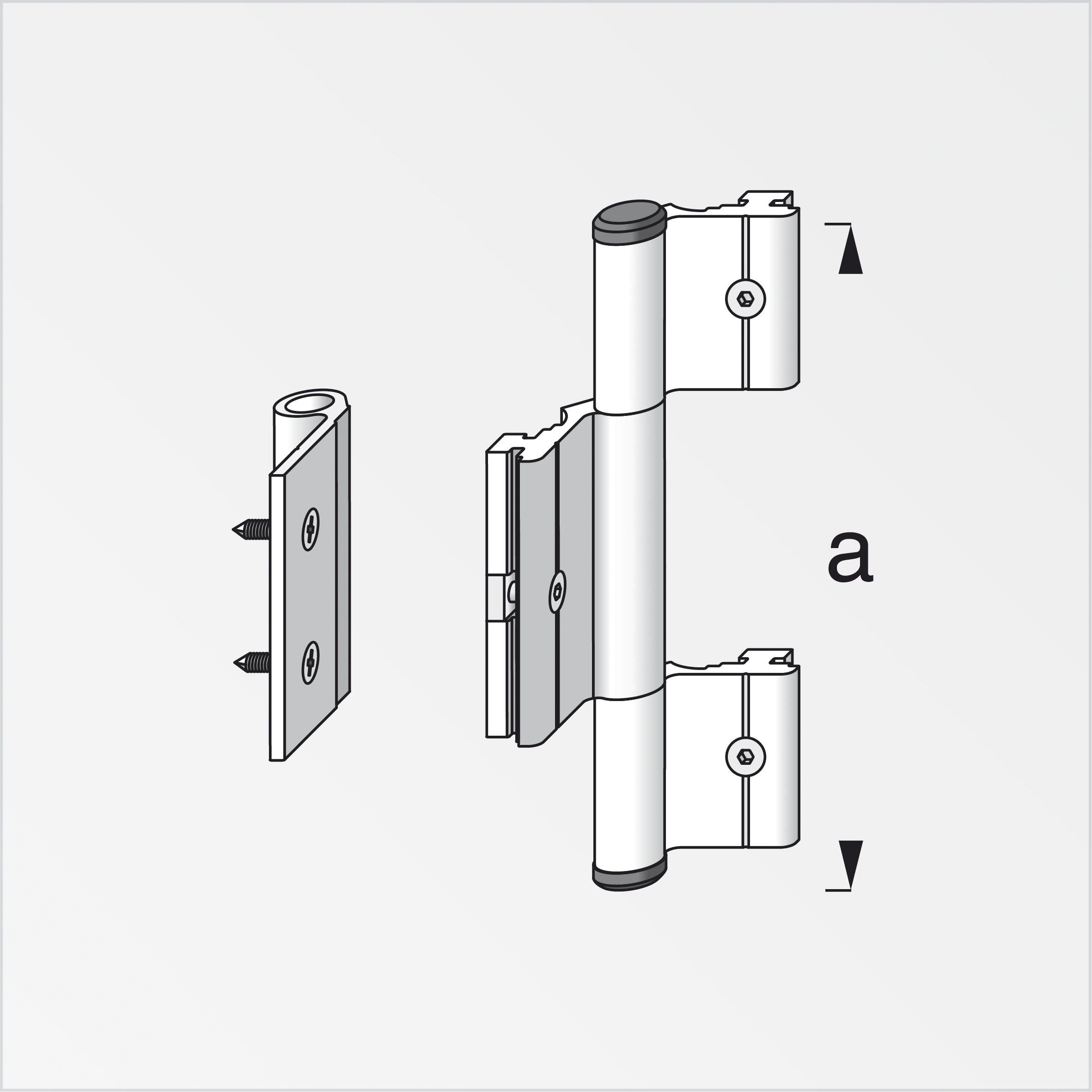Alfer coaxis®-Scharnier, 115 mm Alfer coaxis®-Scharnier, 115 mm