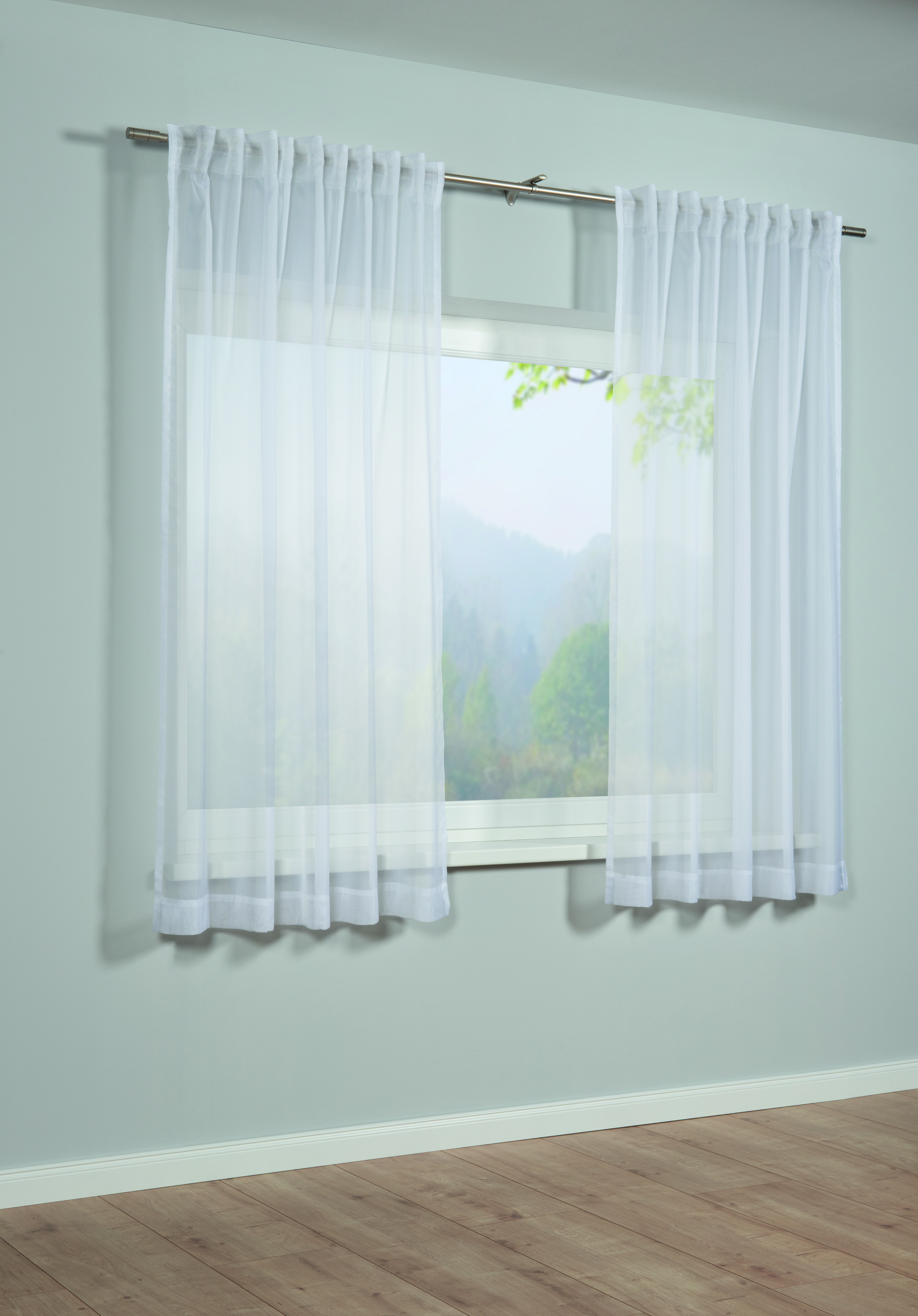 Sehlbach Schal mit Gardinenband weiß, 140 x 175 cm Sehlbach Schal mit Gardinenband weiß, 140 x 175 cm