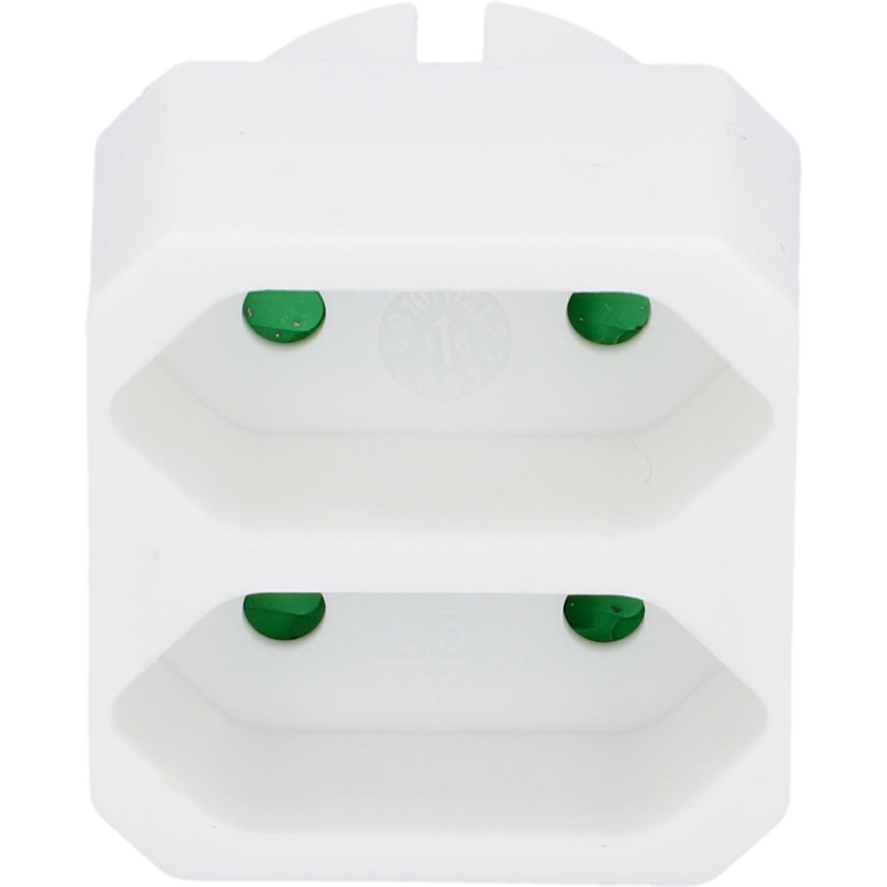 129618 EURO-ADAPTER, 2-FACH, Wß