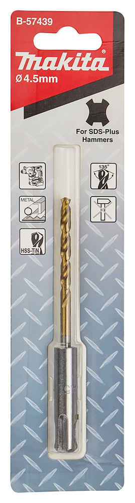 Makita SDS-PLUS Bohrer 4,5 mm HSS-TiN Makita SDS-PLUS Bohrer 4,5 mm HSS-TiN