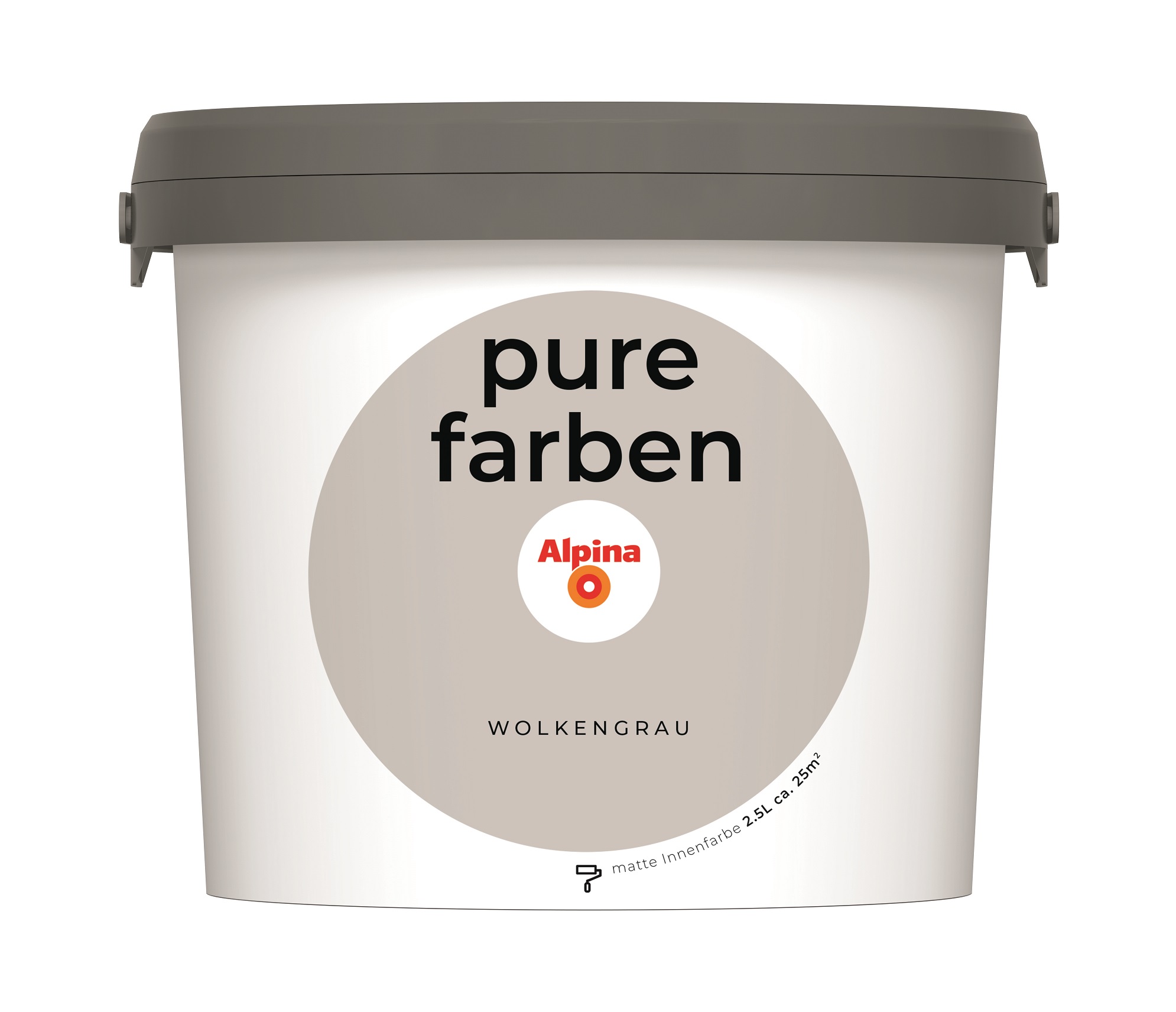 Alpina Pure Farben Wolkengrau, 2,5 Liter