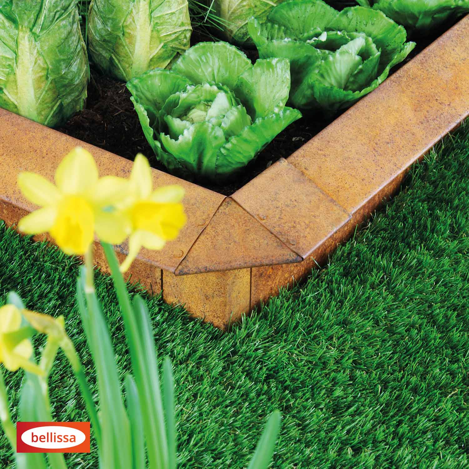 bellissa Schneckenblech Corten Eckteil, 7 x 7 x 20 cm