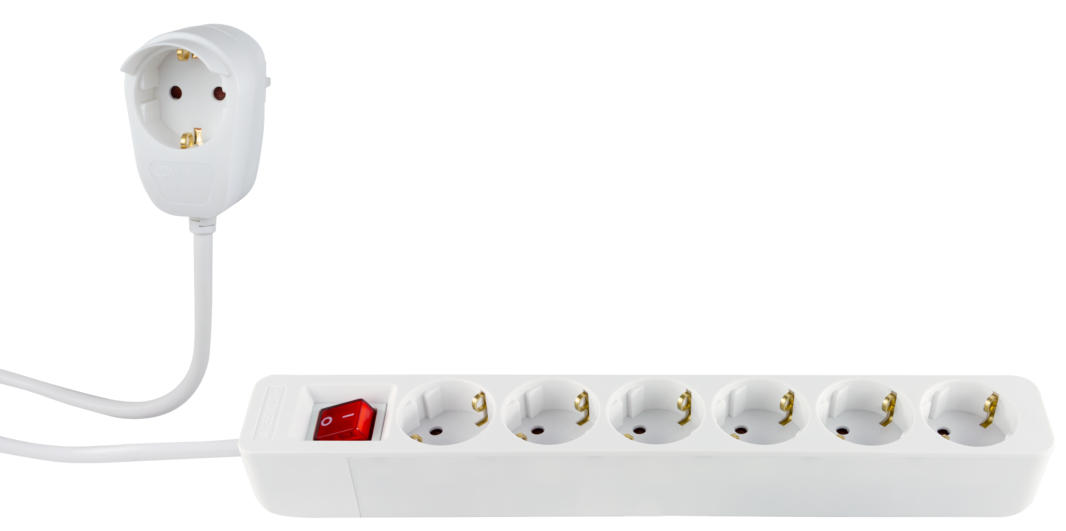 Steckdosenleiste Powersplit 6-fach, 2m Steckdosenleiste Powersplit 6-fach, 2m