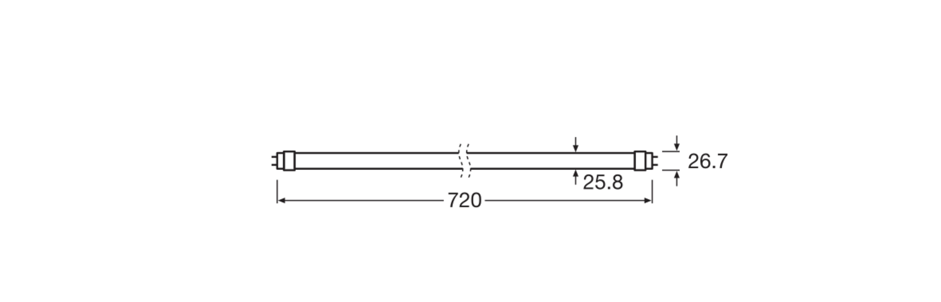 Osram LED Röhre T8 EM 72 cm, kaltes Tageslicht