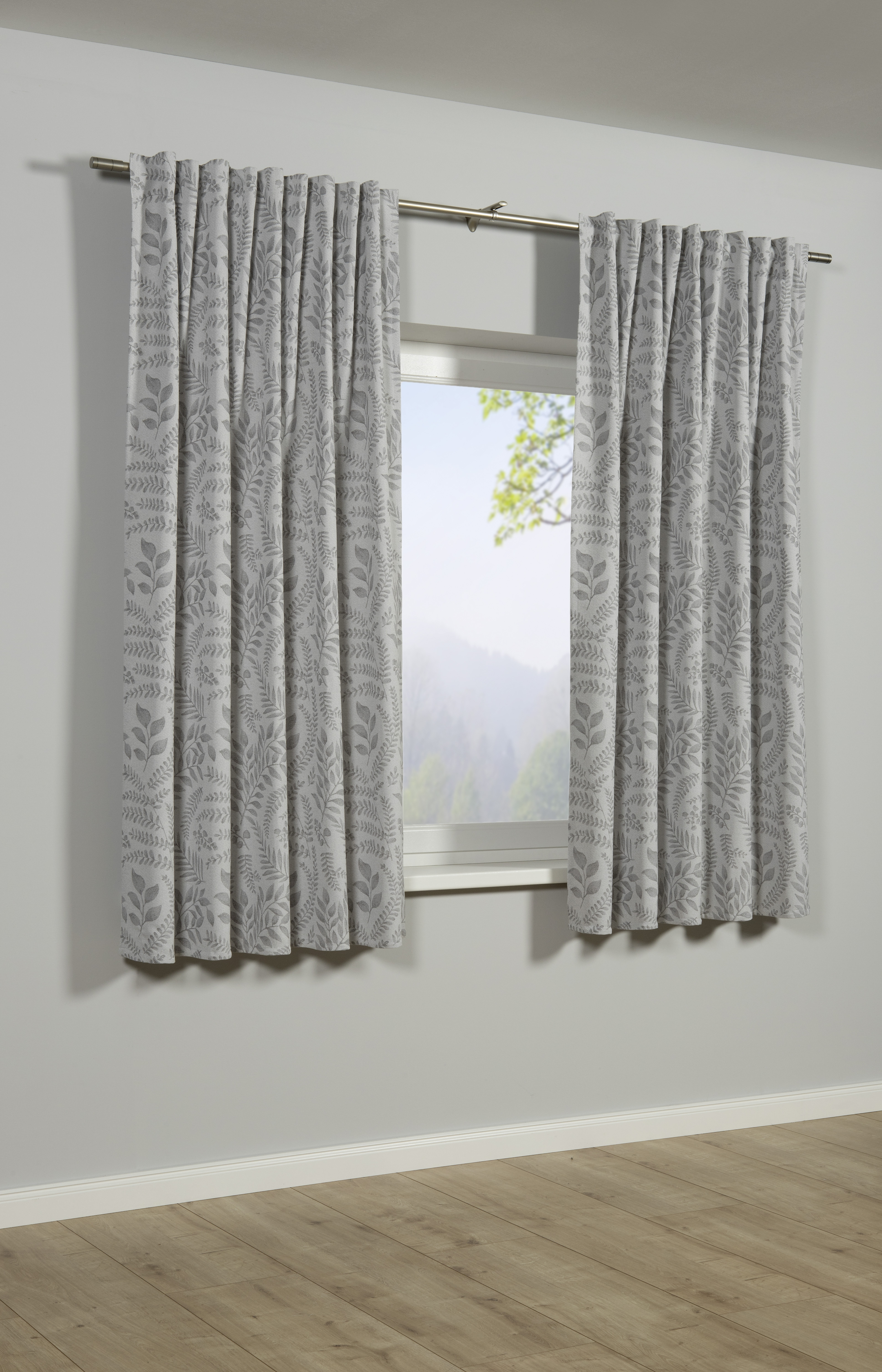 Sehlbach Schal mit Gardinenband platin, 140 x 175 cm Sehlbach Schal mit Gardinenband platin, 140 x 175 cm
