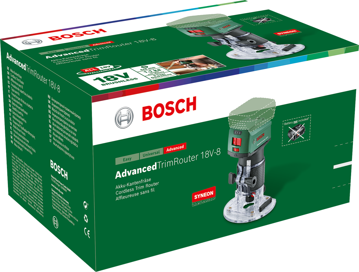 Bosch Akku-Oberfräse AdvancedTrimRouter 18V-8, Solo Bosch Akku-Oberfräse AdvancedTrimRouter 18V-8, Solo
