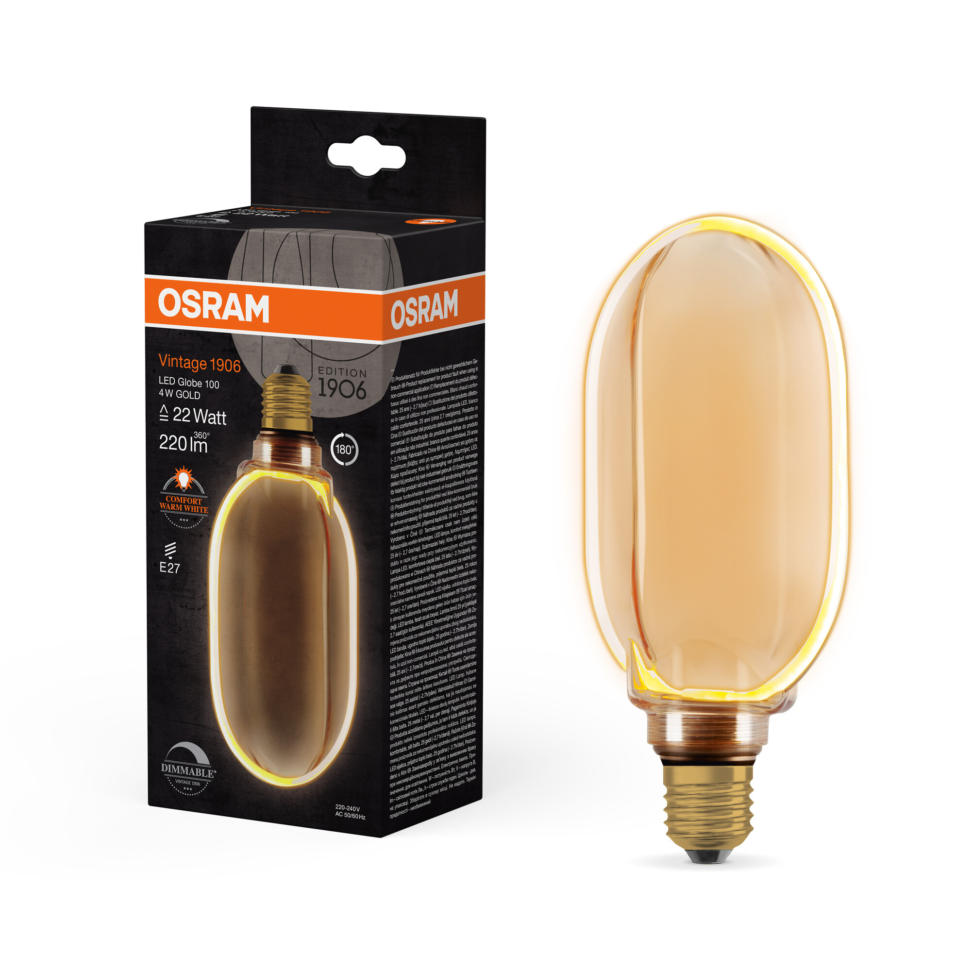 Osram Vintage 1906 LED Lampe O-Form, warmweiß