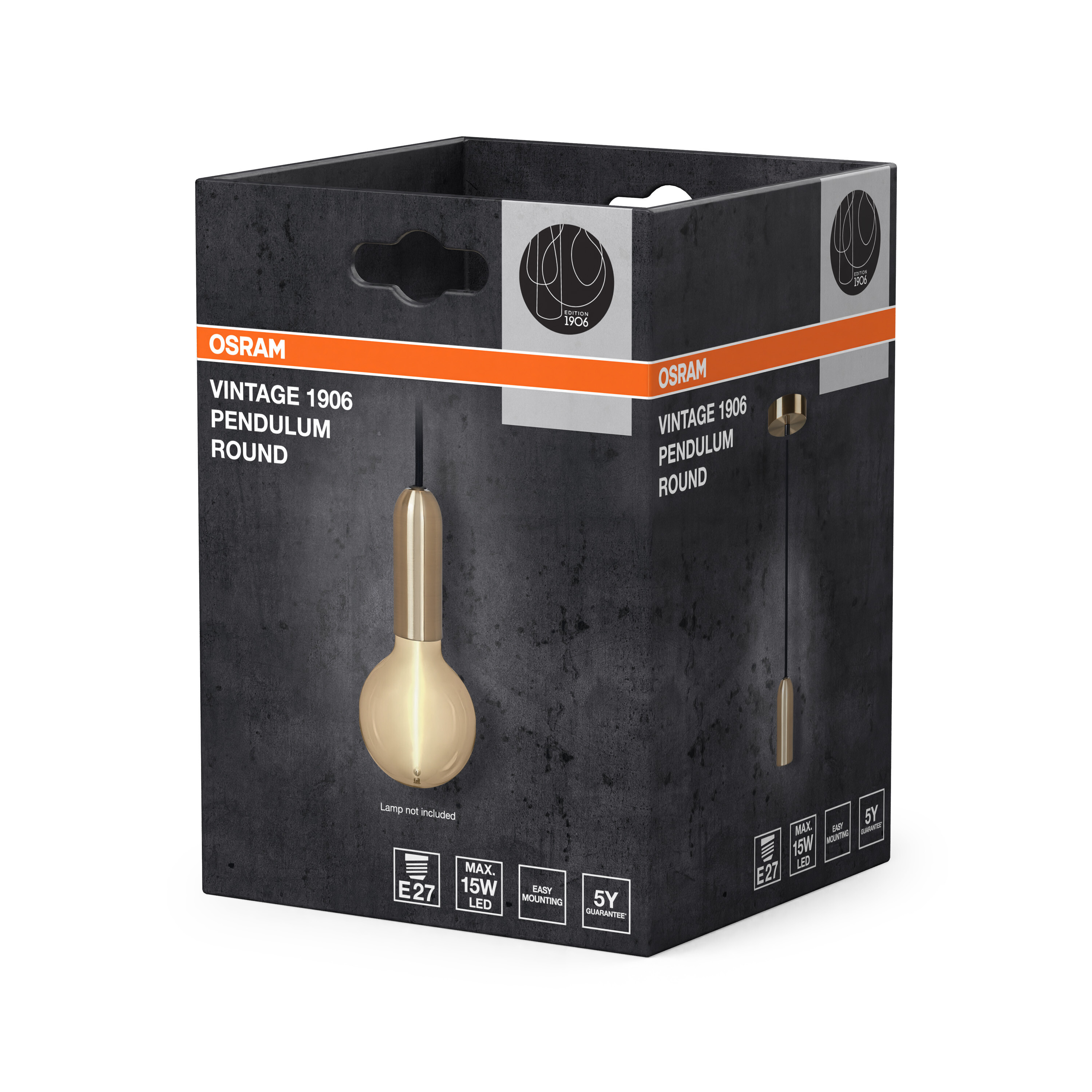 Osram Vintage 1906 Pendelleuchte Round, E27, gold