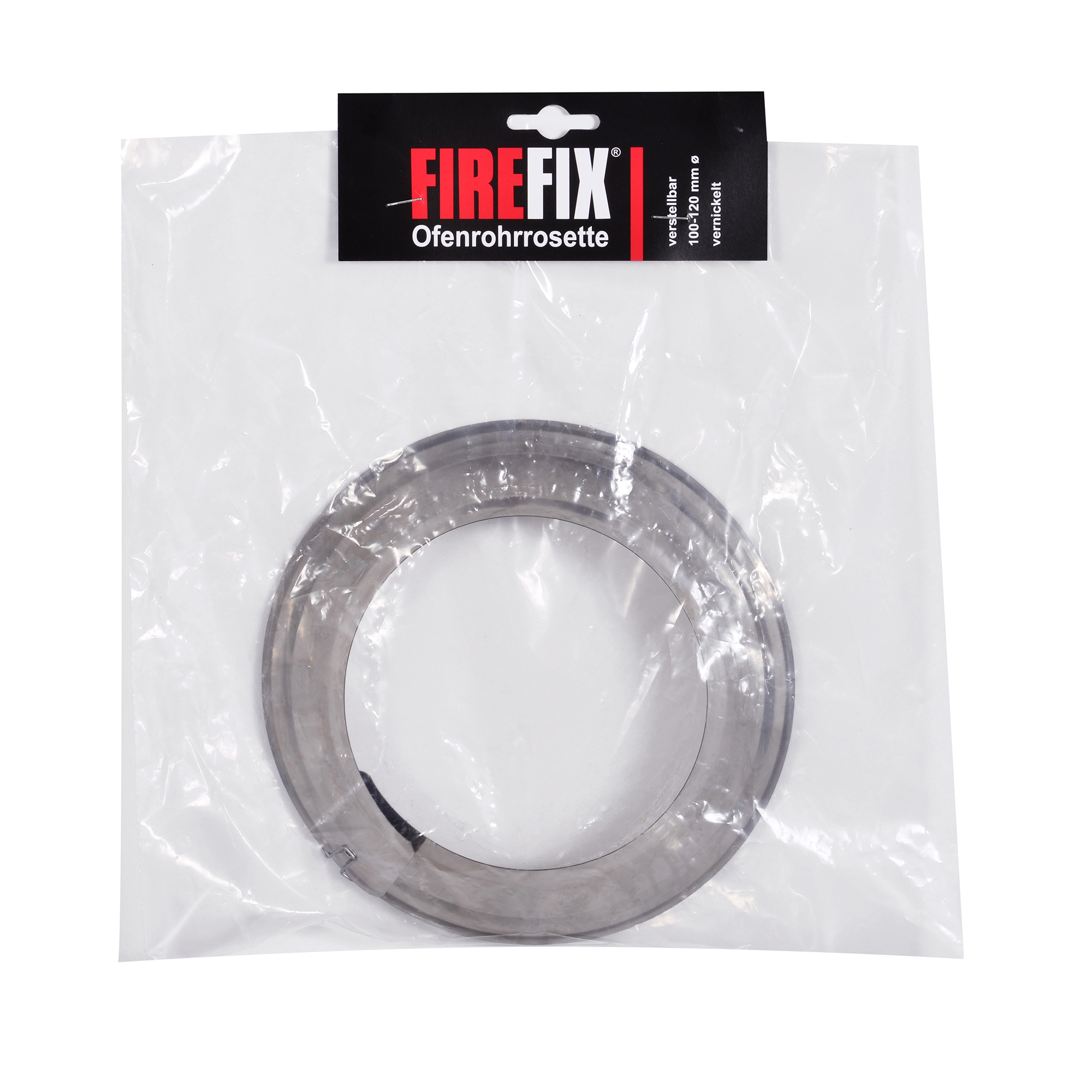 Firefix Mauerrosette 100-120 ø, vernickelt