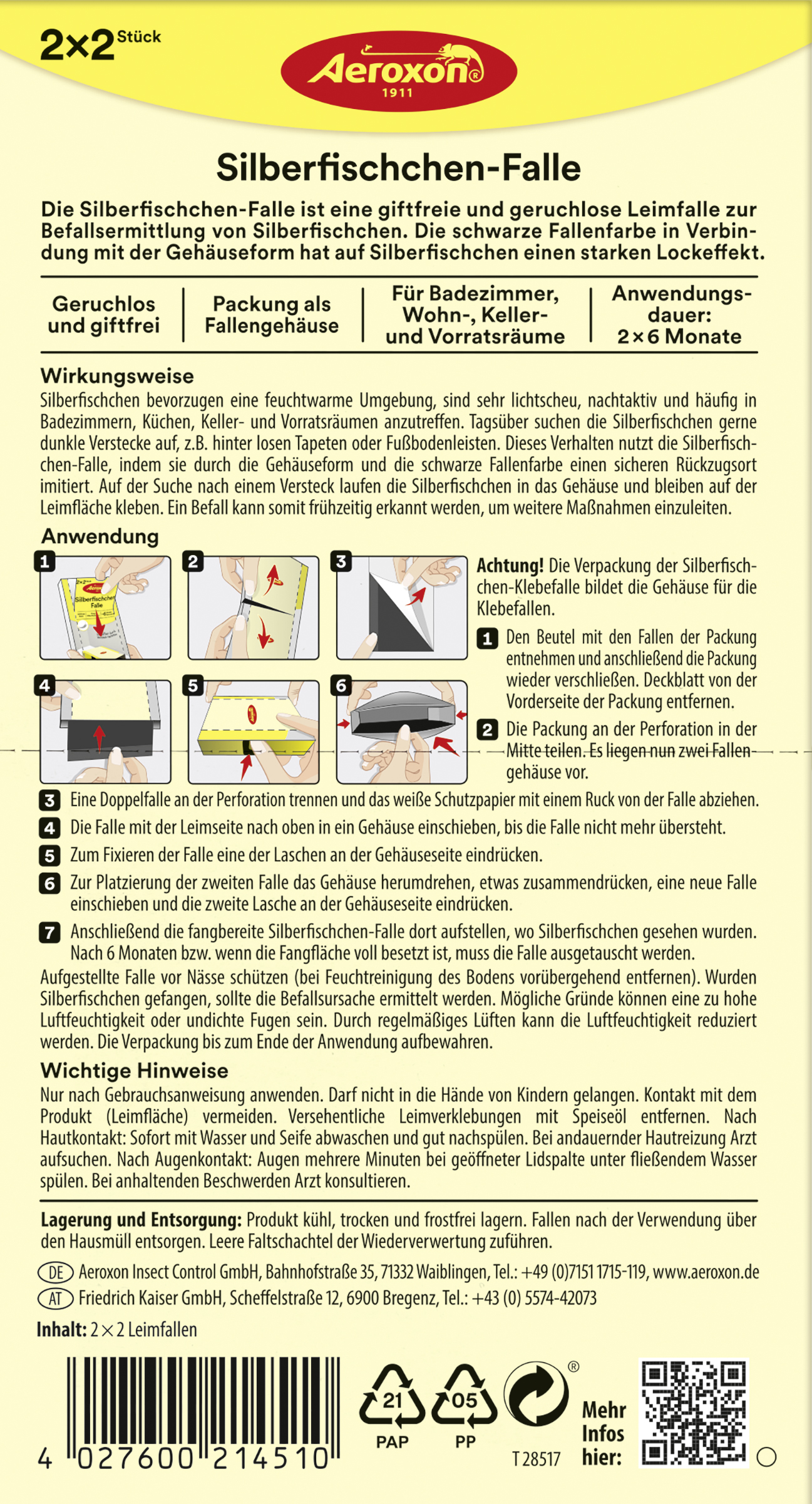 Aeroxon Silberfischchen-Falle Aeroxon Silberfischchen-Falle