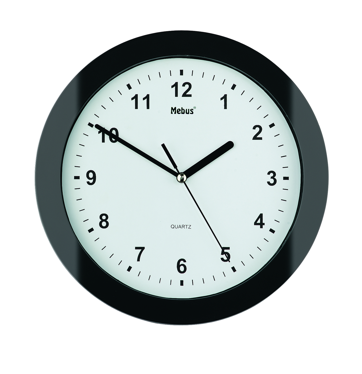 Mebus Quarz-Wanduhr, schwarz Mebus Quarz-Wanduhr, schwarz