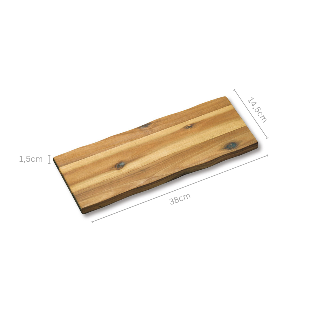 Kesper Schneid-&Servierbrett, Akazie, FSC, 38 x 14,5 x 1,5 cm