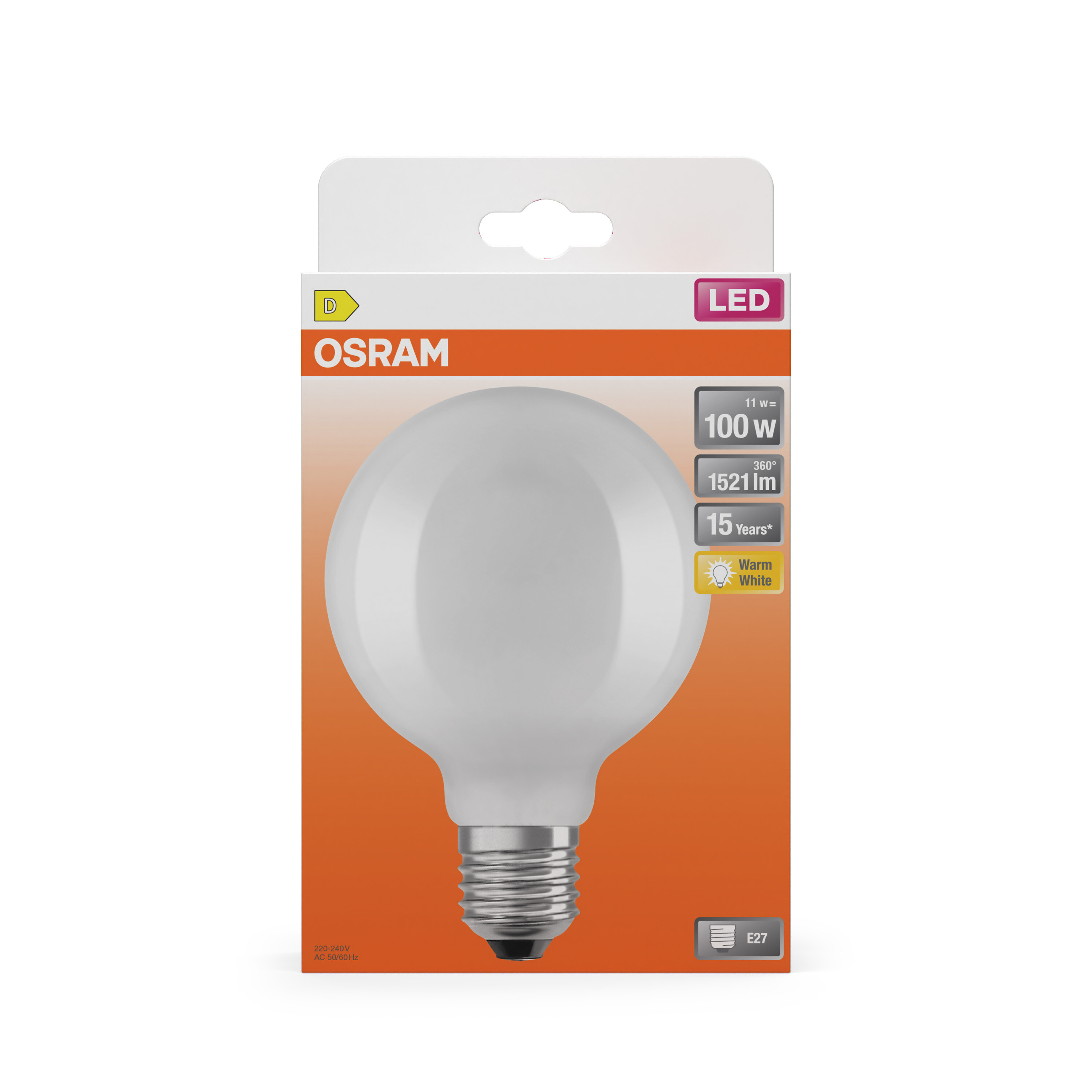 Osram LED Lampe Retrofit, warmweiß, E27.