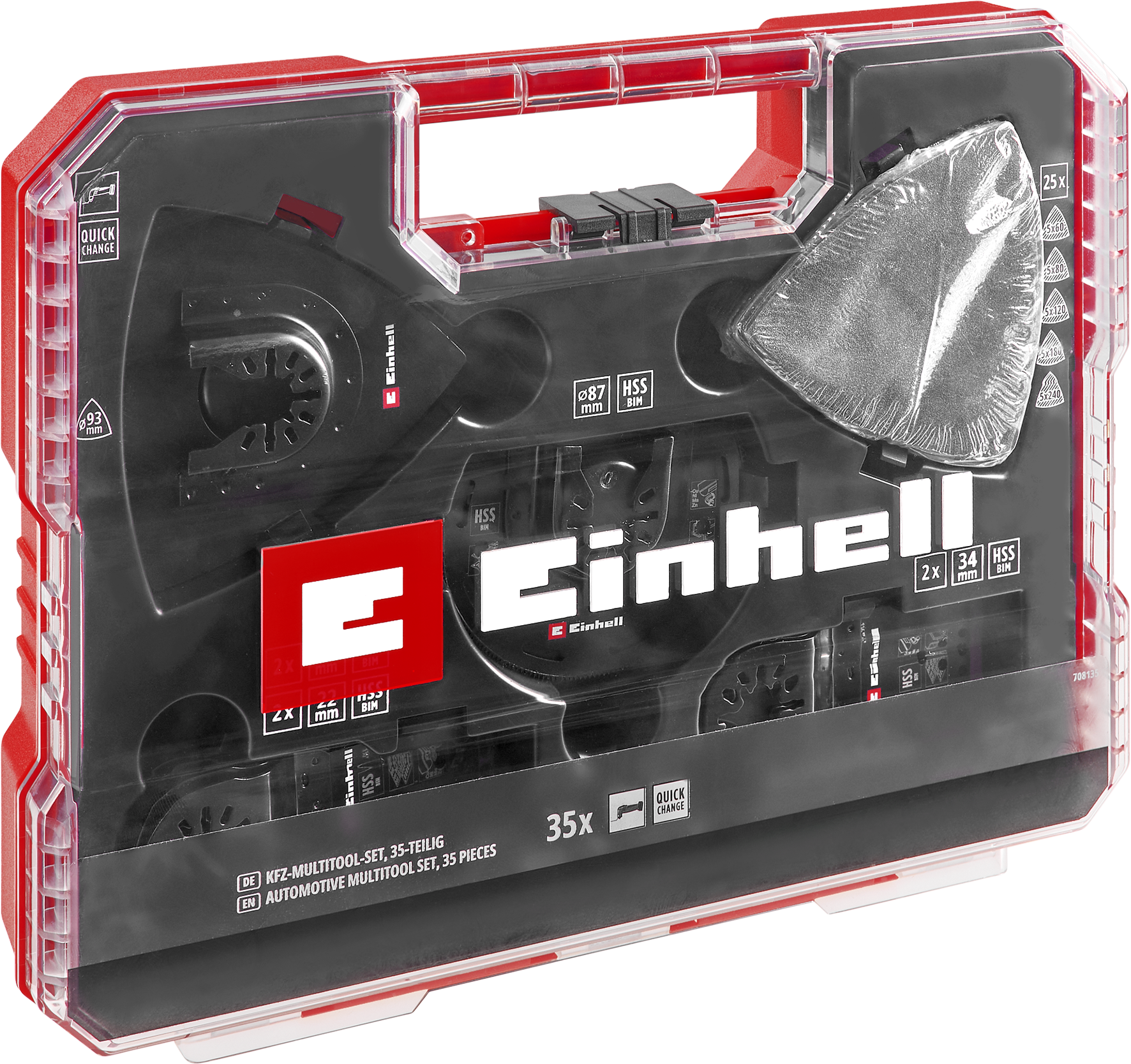 Einhell XL-PLUS-CASE KFZ-Multitool-Set mit Universalaufnahme, 35-tlg. 