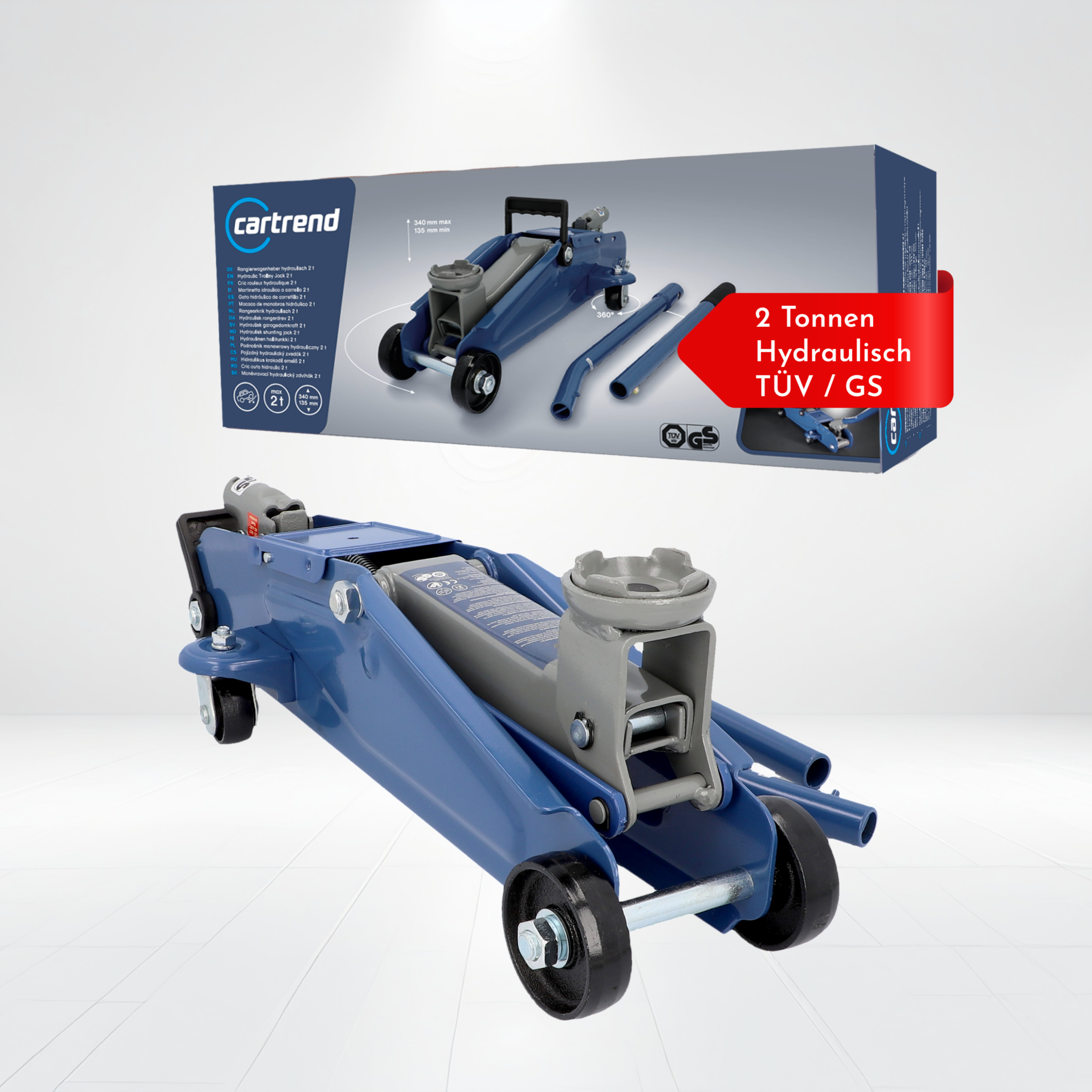 Cartrend Rangierwagenheber hydraulisch 2 t