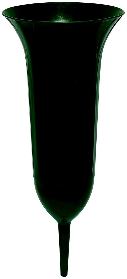 485128-87002611-L GRABVASE 26CM DUNKELGRÜN GELI